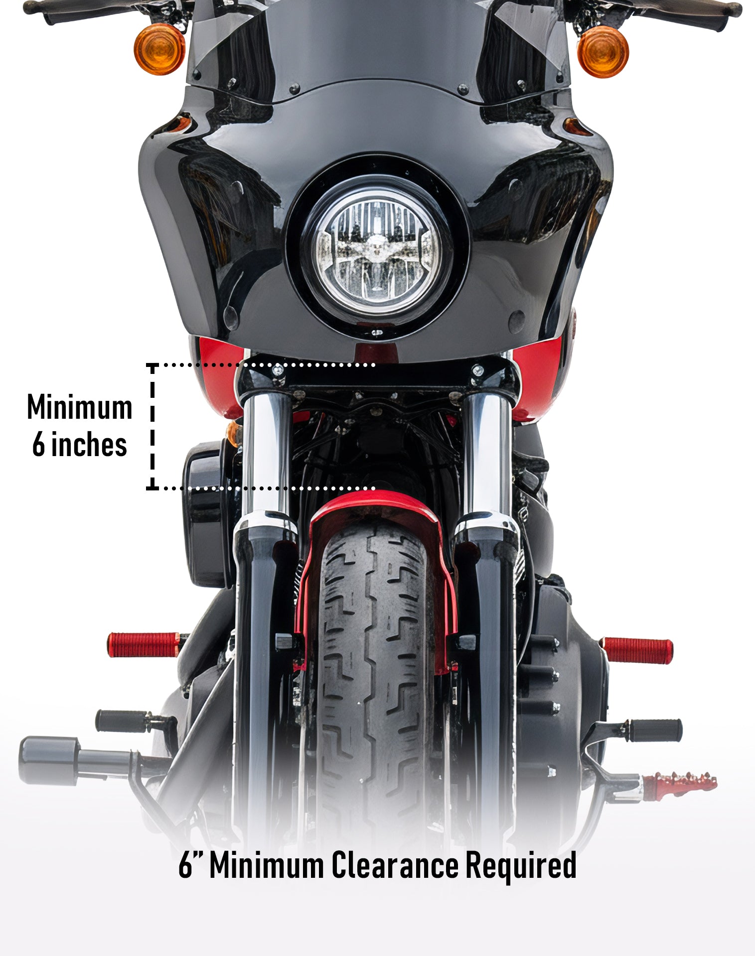 2L - Armor Plain Triumph Leather Motorcycle Fork Bag 6" Minimum Clearance Required