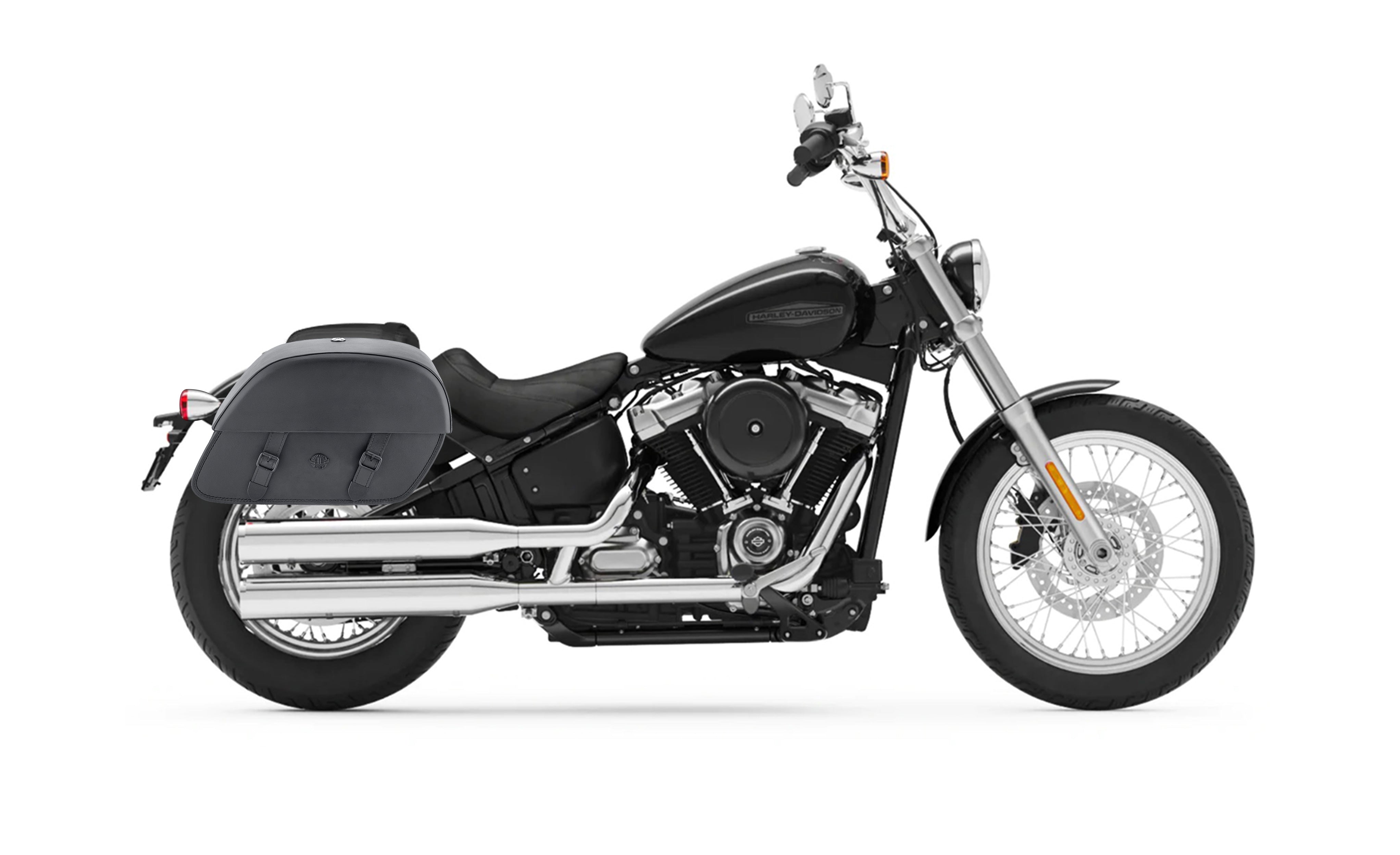 28L - Baelor Medium Motorcycle Saddlebags for Harley Softail Standard FXST Bag on Bike @expand