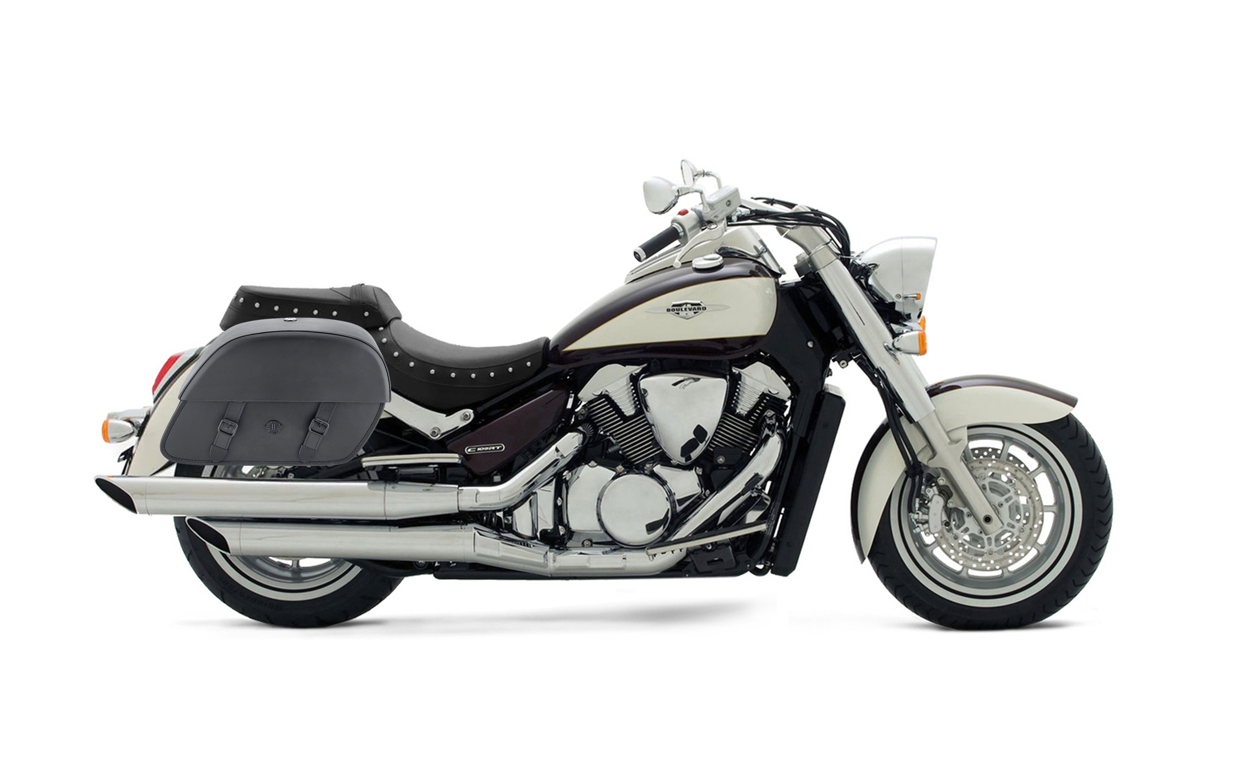 28L - Baelor Medium Shadow 750 Aero Motorcycle Saddlebags Bag on Bike @expand