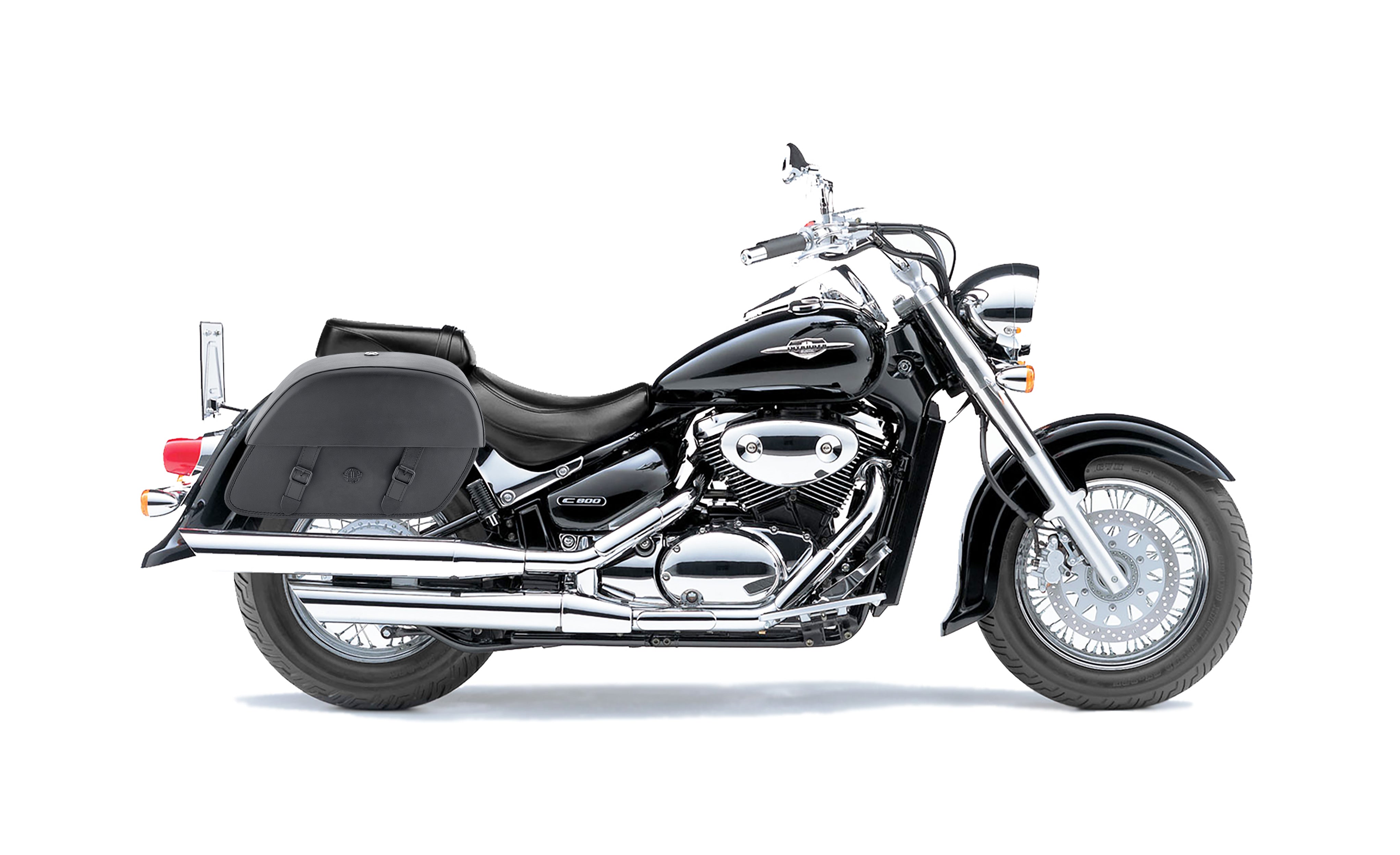 28L - Baelor Medium Suzuki Volusia 800 Motorcycle Saddlebags Bag on Bike @expand