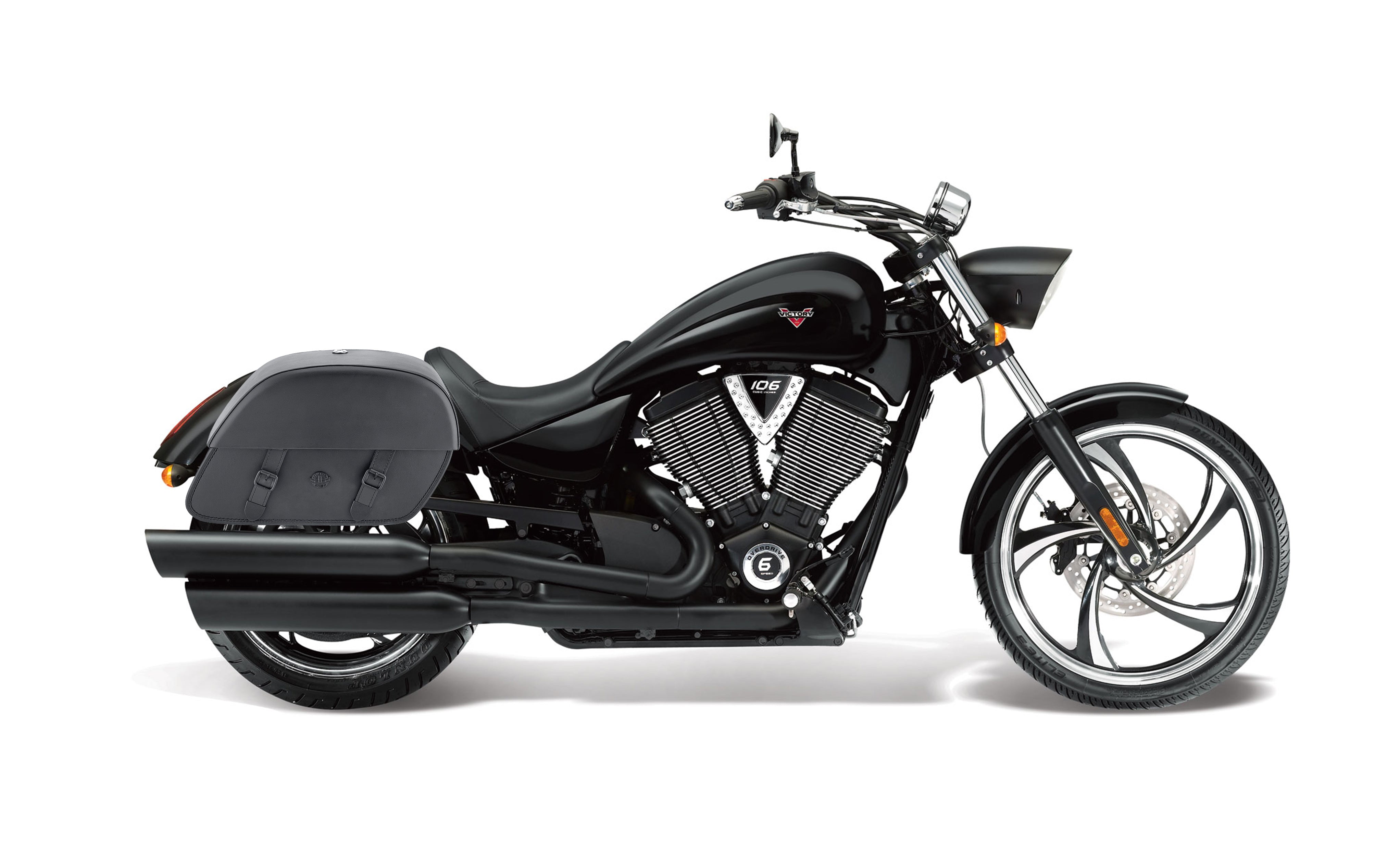 28L - Baelor Medium Victory 8 Ball Motorcycle Saddlebags Bag on Bike @expand