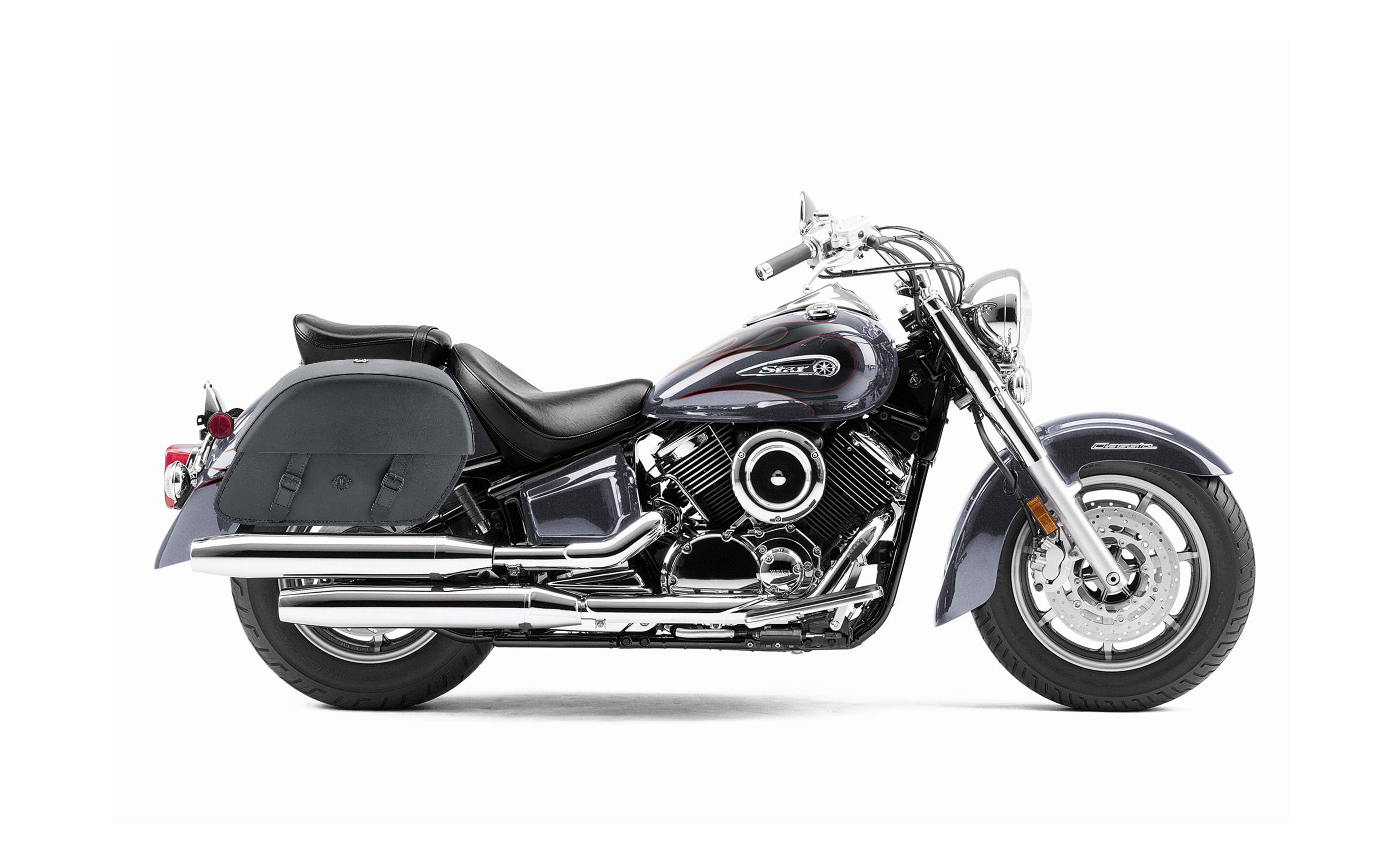 28L - Baelor Medium Yamaha V Star 1100 Classic XVS11A Motorcycle Saddlebags Bag on Bike @expand