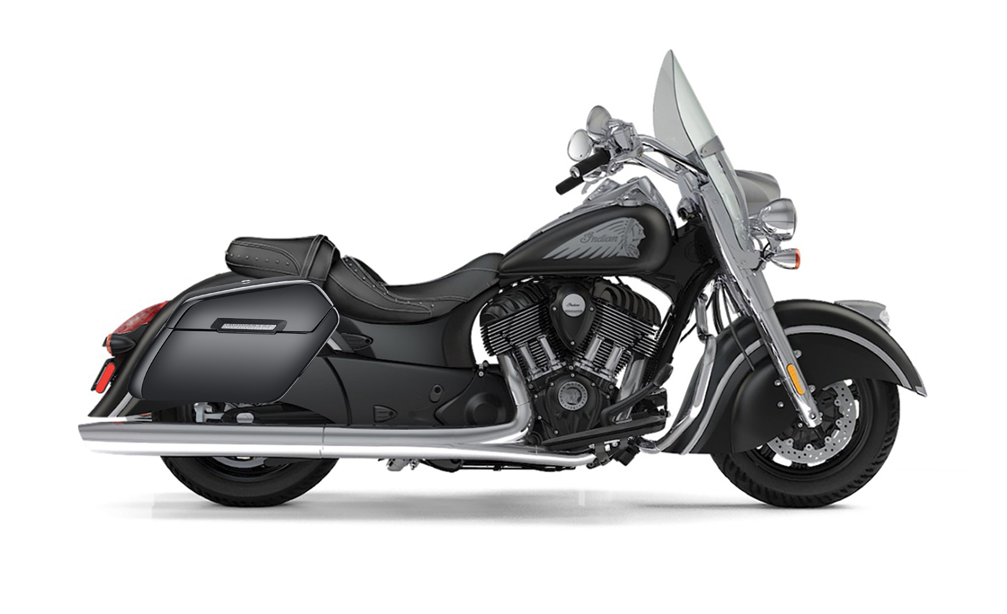 42L - Baldur Extra Large Indian Springfield Painted Motorcycle Hard Saddlebags Bag on Bike @expand