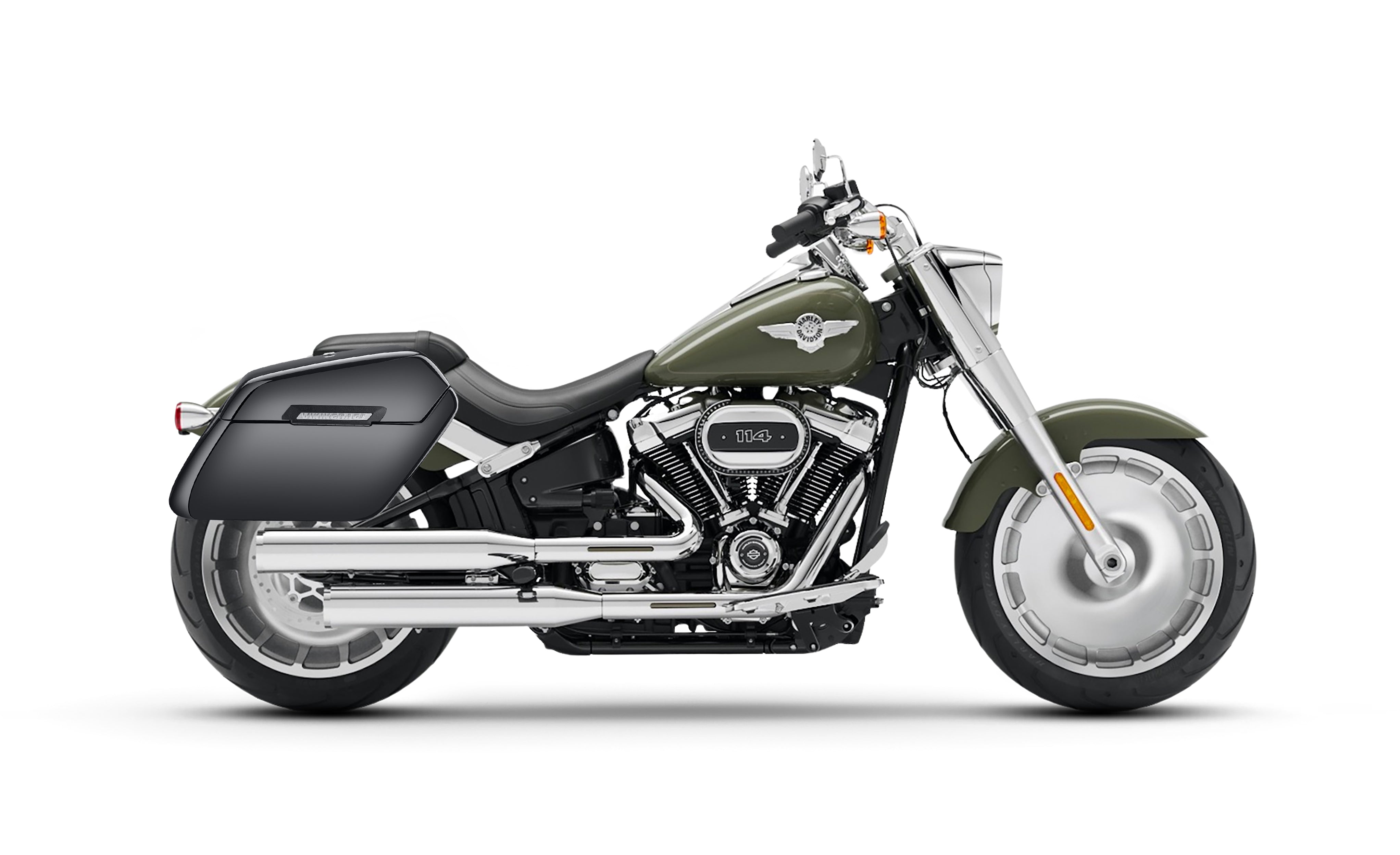 42L - Baldur Extra Large Painted Motorcycle Hard Saddlebags for Harley Softail Fat Boy FLFB/S Bag on Bike @expand