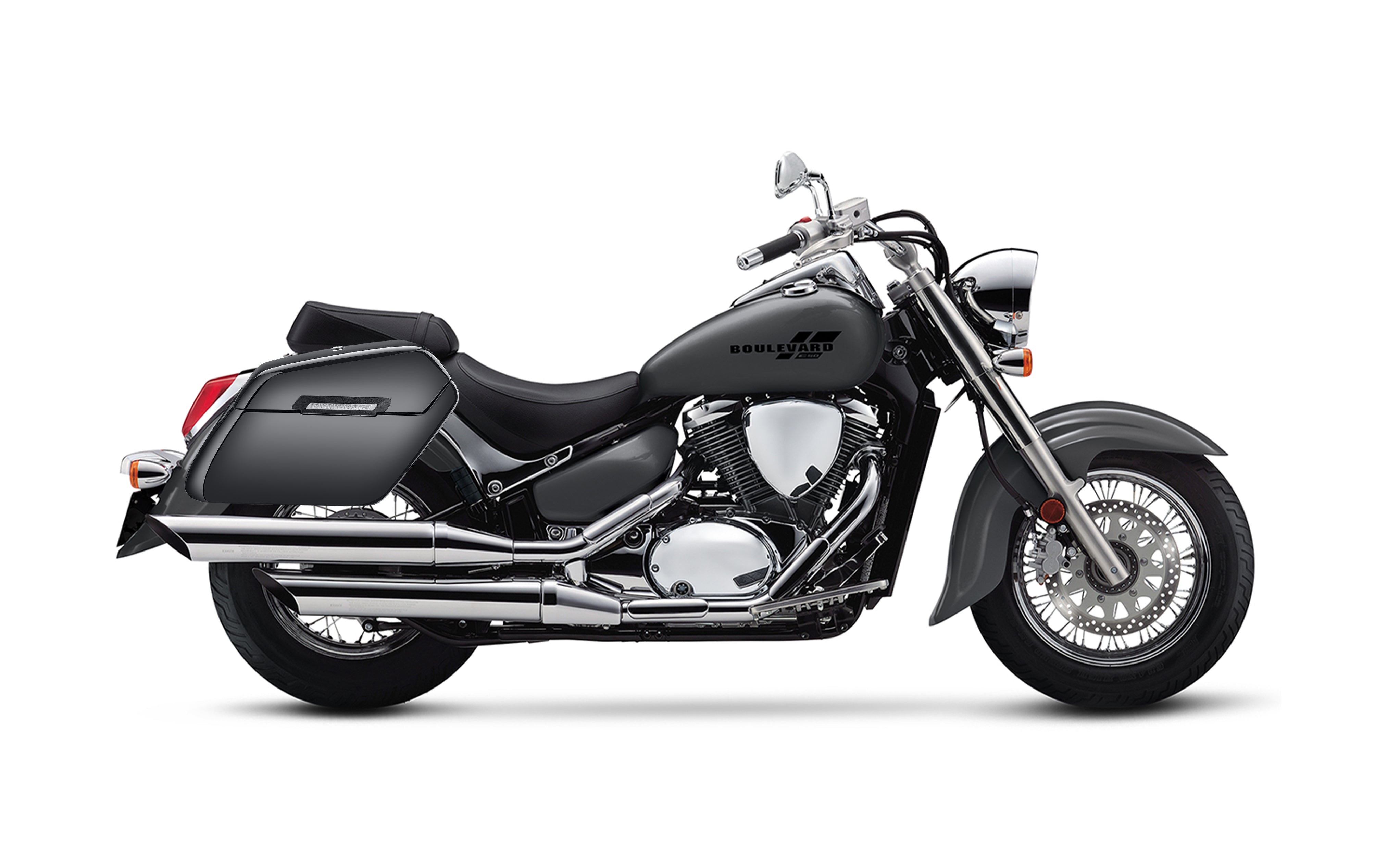 42L - Baldur Extra Large Suzuki Boulevard C50 VL800 Painted Motorcycle Hard Saddlebags Bag on Bike @expand