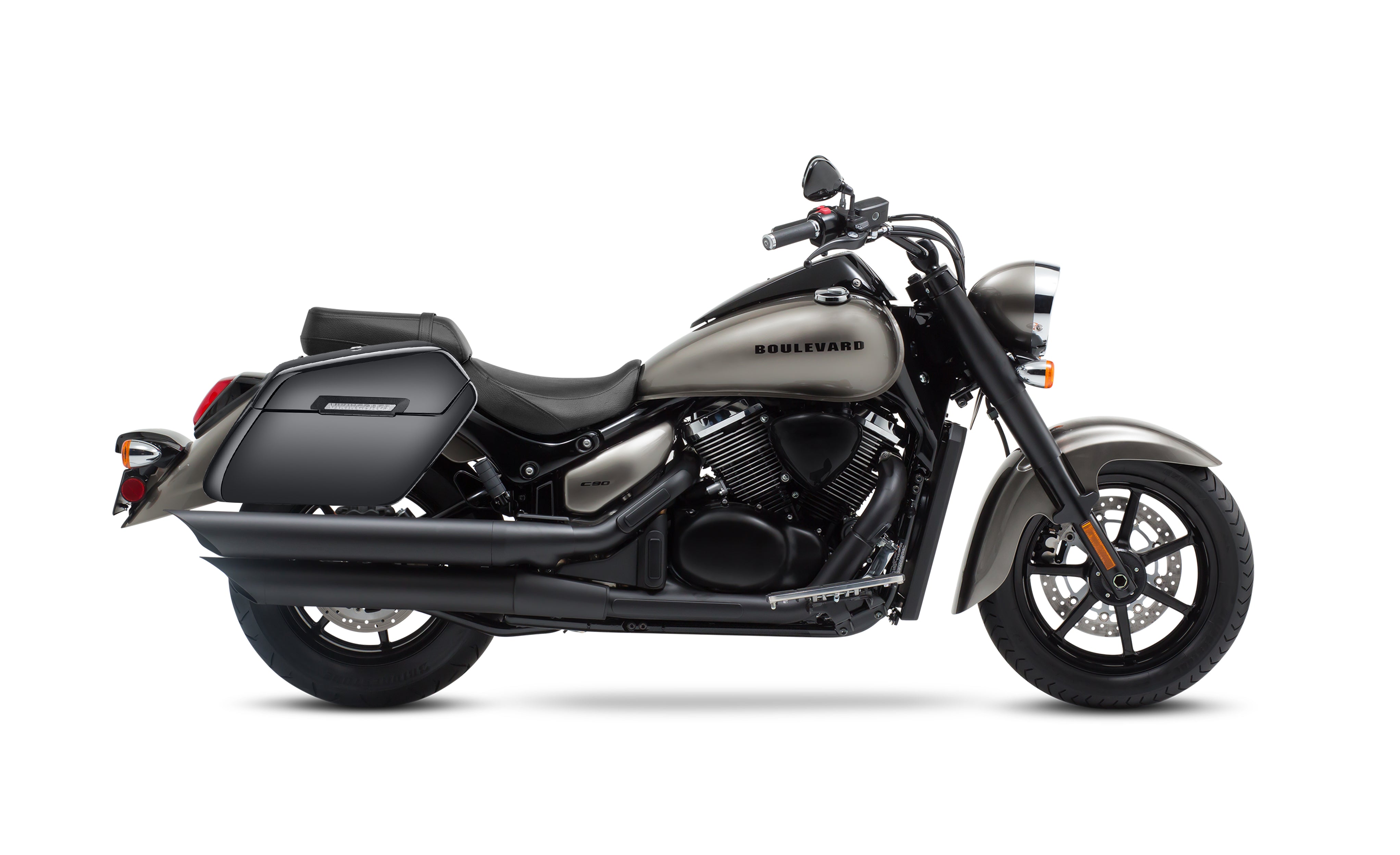 42L - Baldur Extra Large Suzuki Boulevard C90 VL1500 Painted Motorcycle Hard Saddlebags Bag on Bike @expand