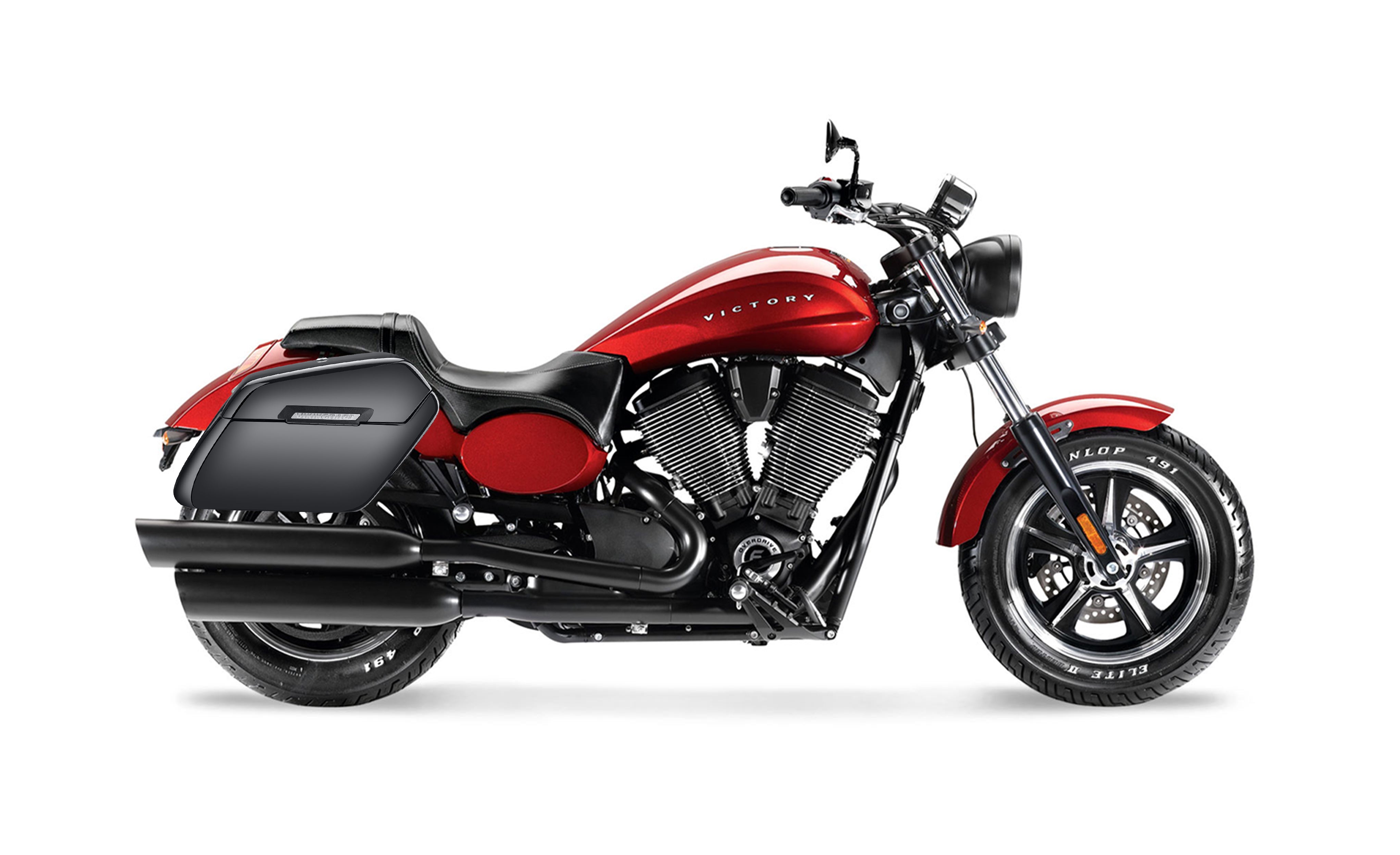 42L - Baldur Extra Large Victory Judge Painted Motorcycle Hard Saddlebags Bag on Bike @expand