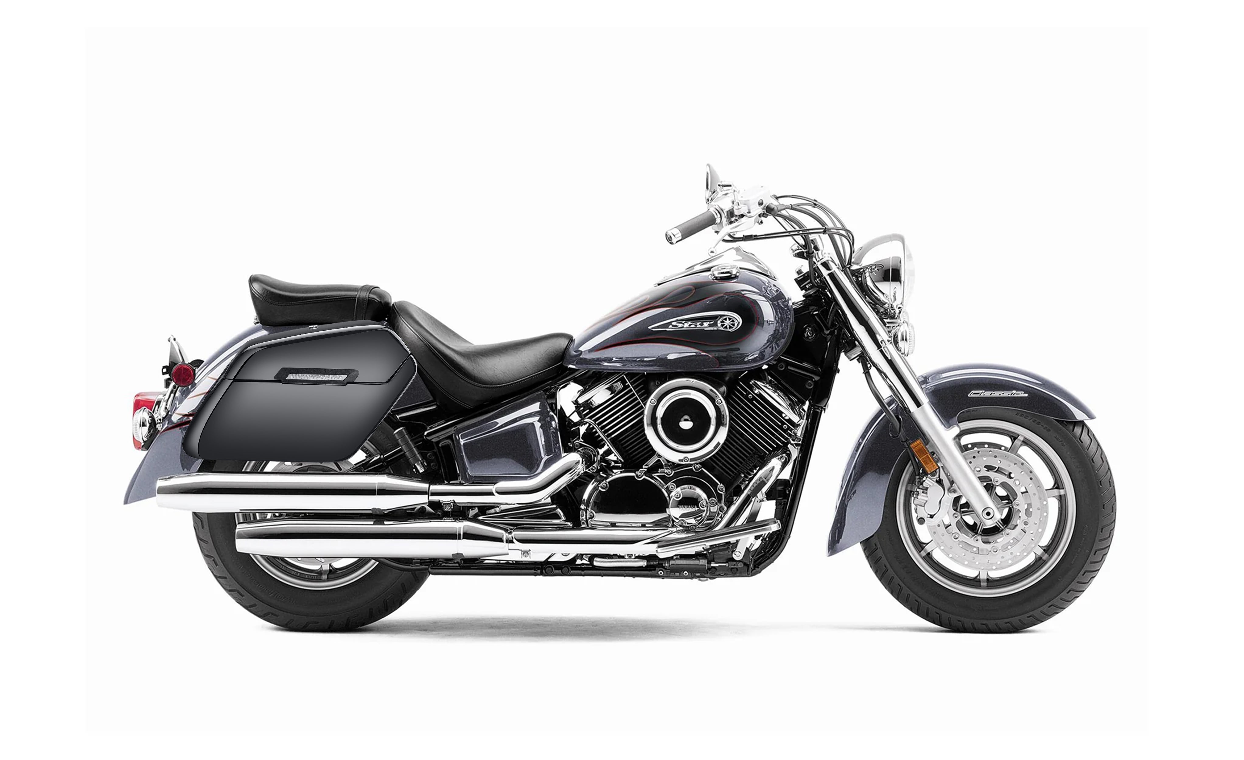 42L - Baldur Extra Large Yamaha V Star 1100 Classic XVS11A Painted Motorcycle Hard Saddlebags Bag on Bike @expand