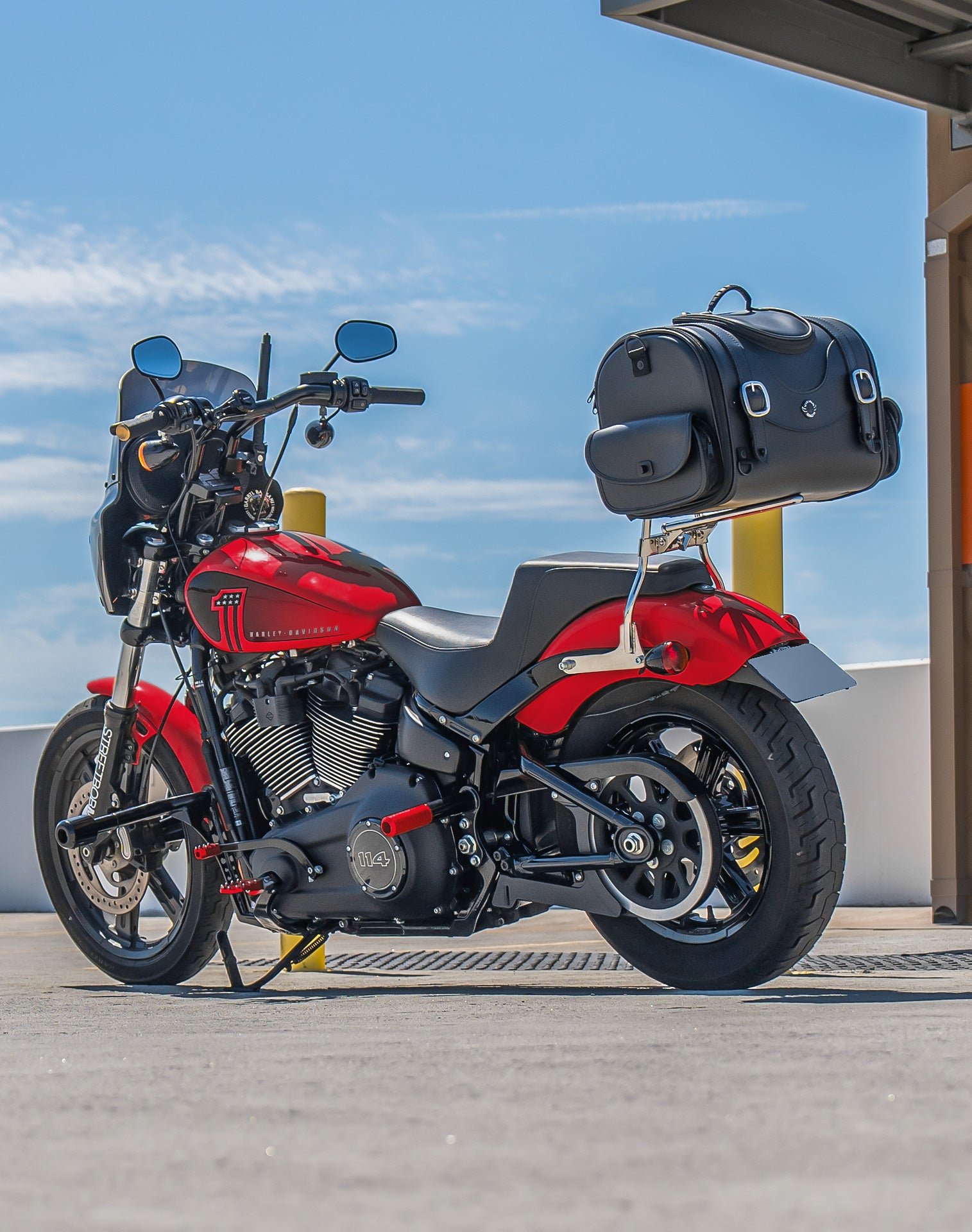 28L - Century Large Suzuki Leather Motorcycle Tail Bag Lifestyle Vertical