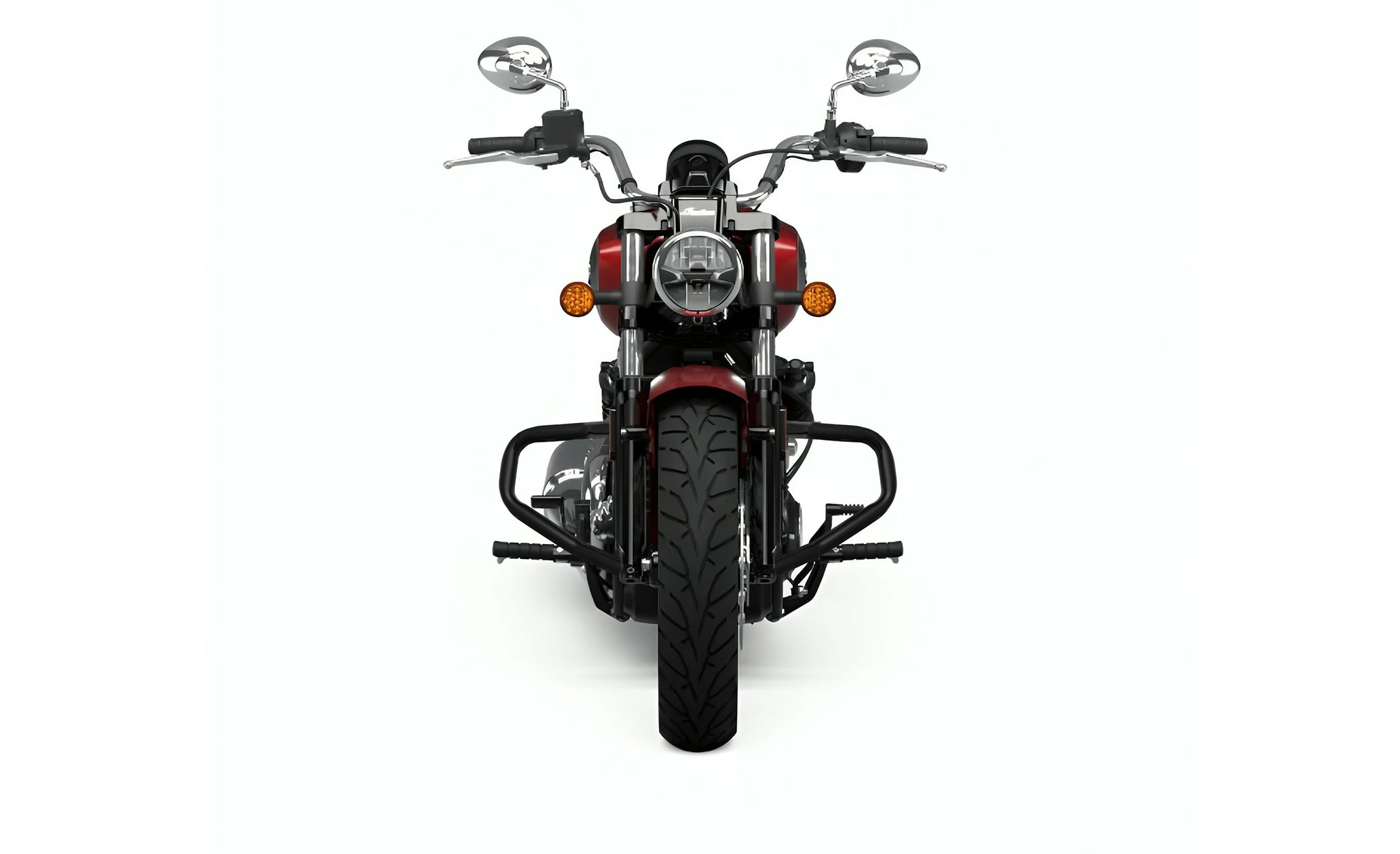 Viking Cherokee Indian Scout Crash Bar/Engine Guard Gloss Black Crash Bar on Bike View @expand