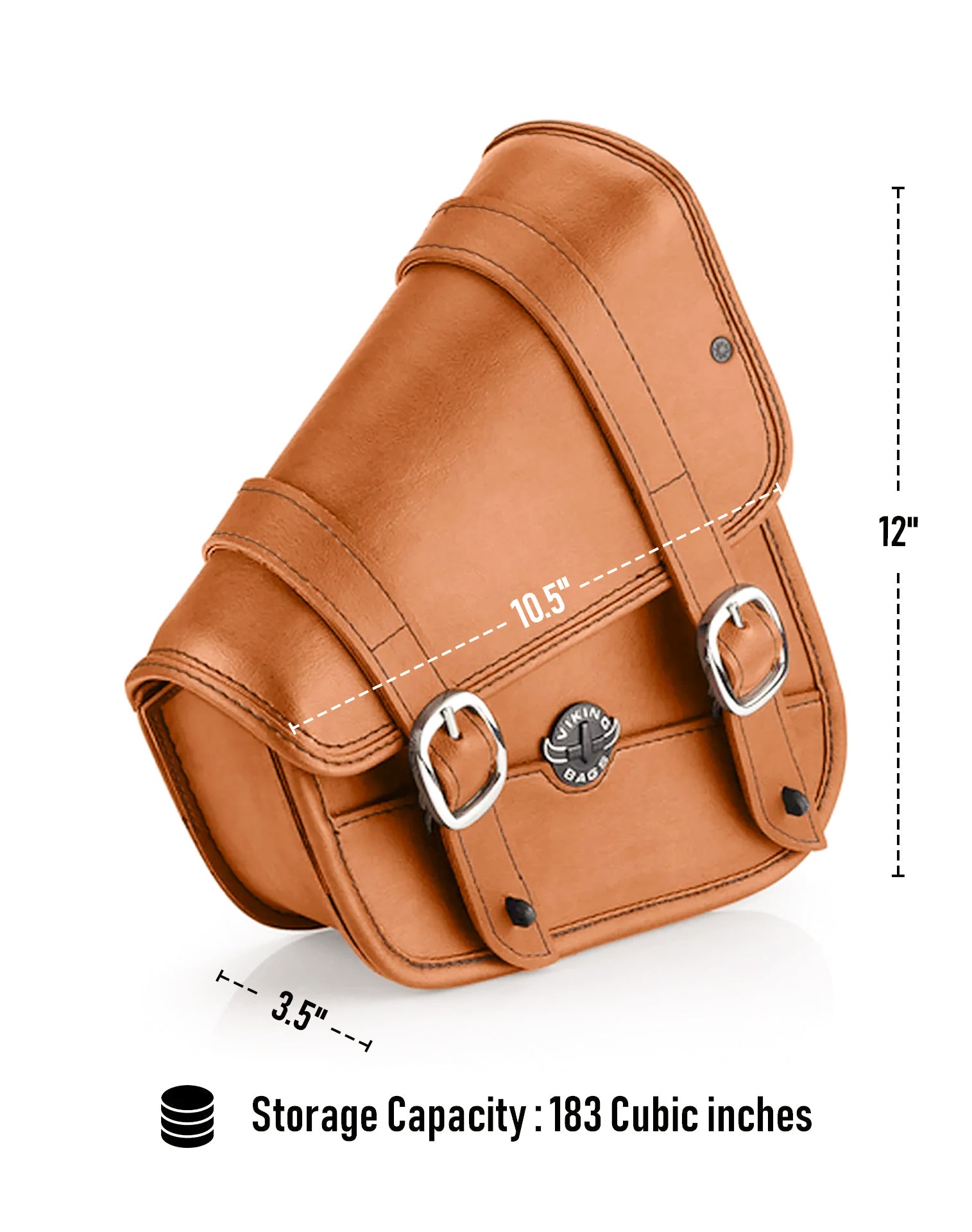 3L - Crafted Brown Harley Sportster Specific Motorcycle Swing Arm Bag Storage Capacity