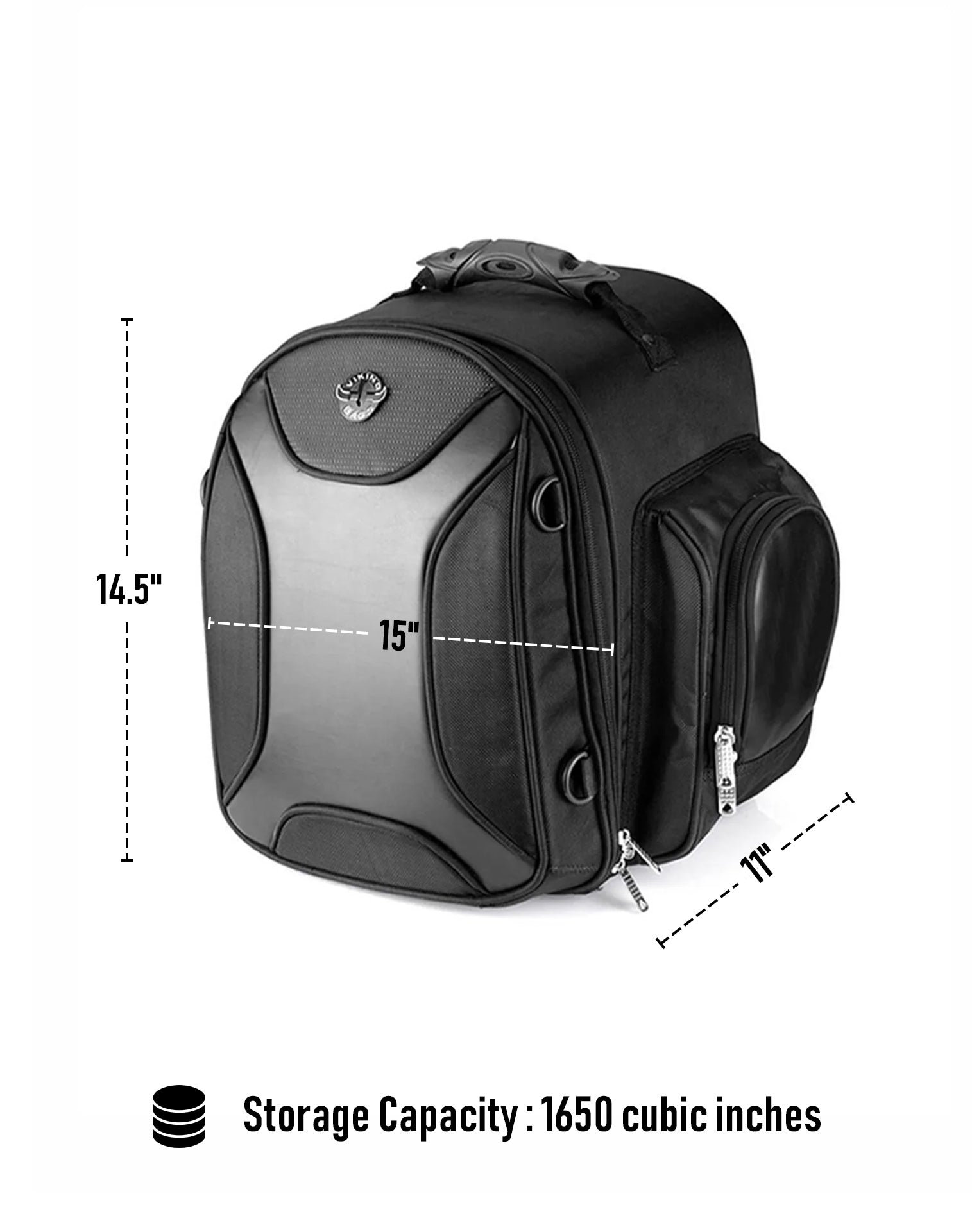 27L - Dagr Large Motorcycle Tail Bag Storage Capacity