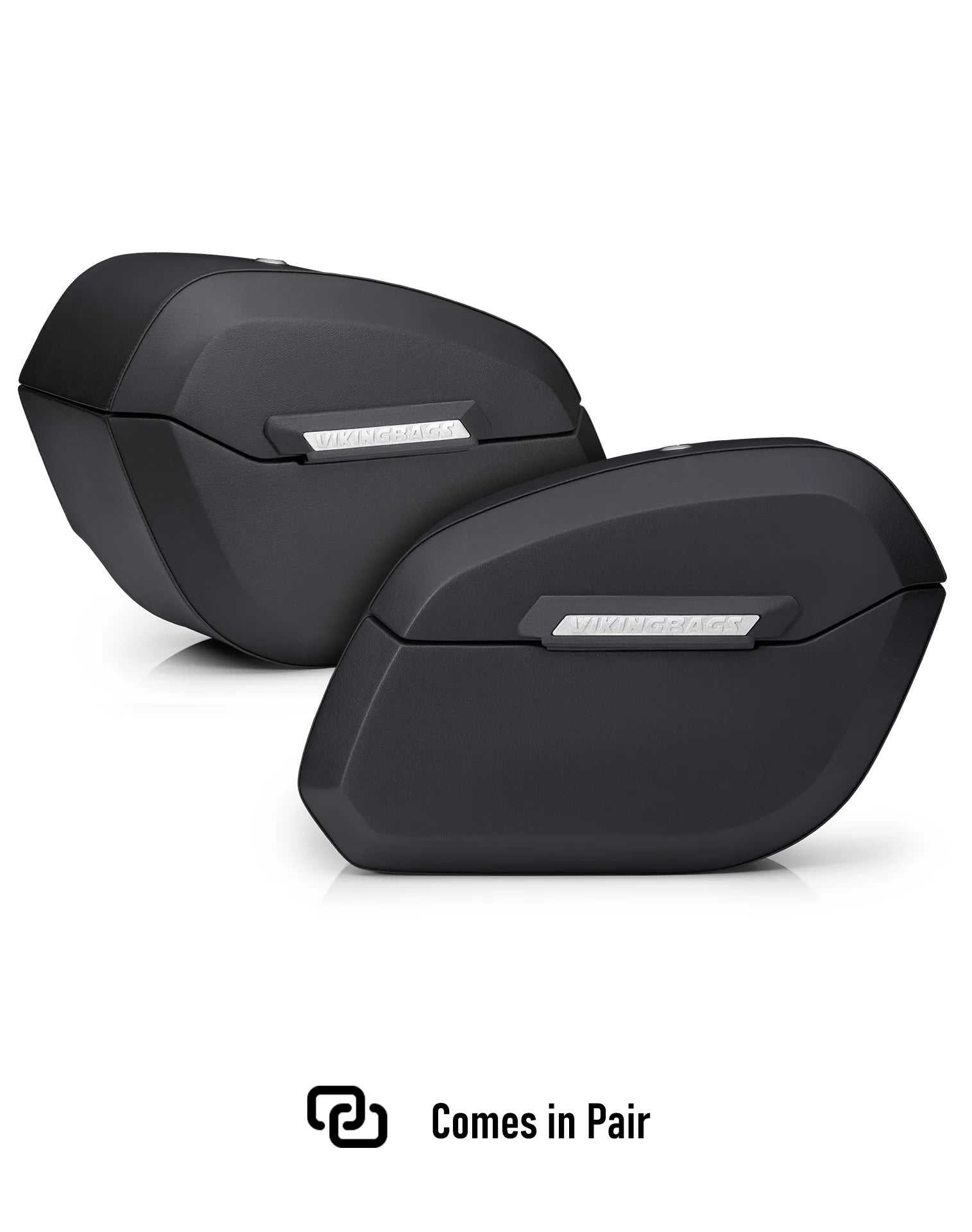 32L - Darkin Large Quick Mount Leather Wrapped Hard Saddlebags for Harley Softail Standard FXST Come in Pair