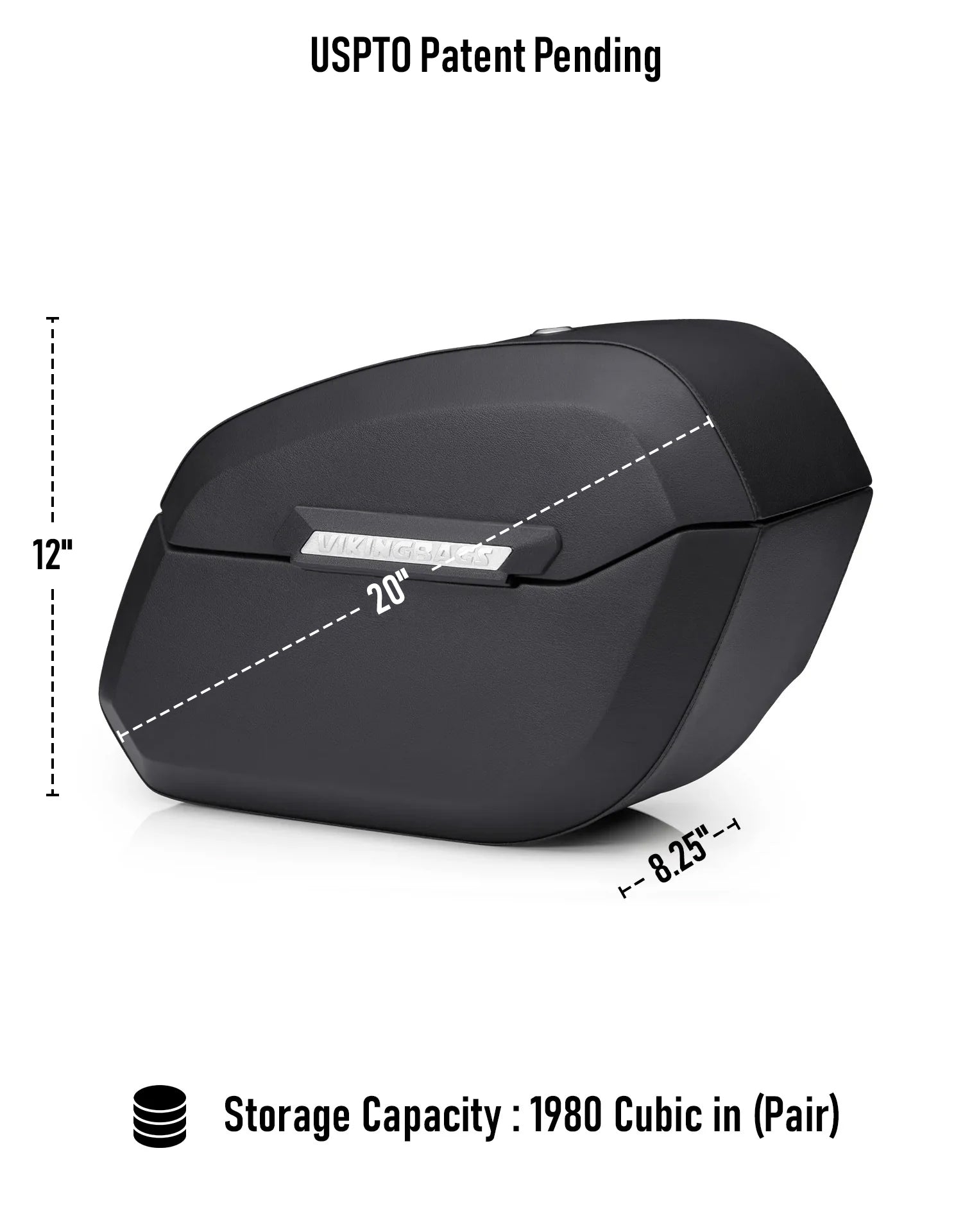 32L - Darkin Large Quick Mount Leather Wrapped Hard Saddlebags for Harley Softail Sport Glide FLSB Storage Capacity