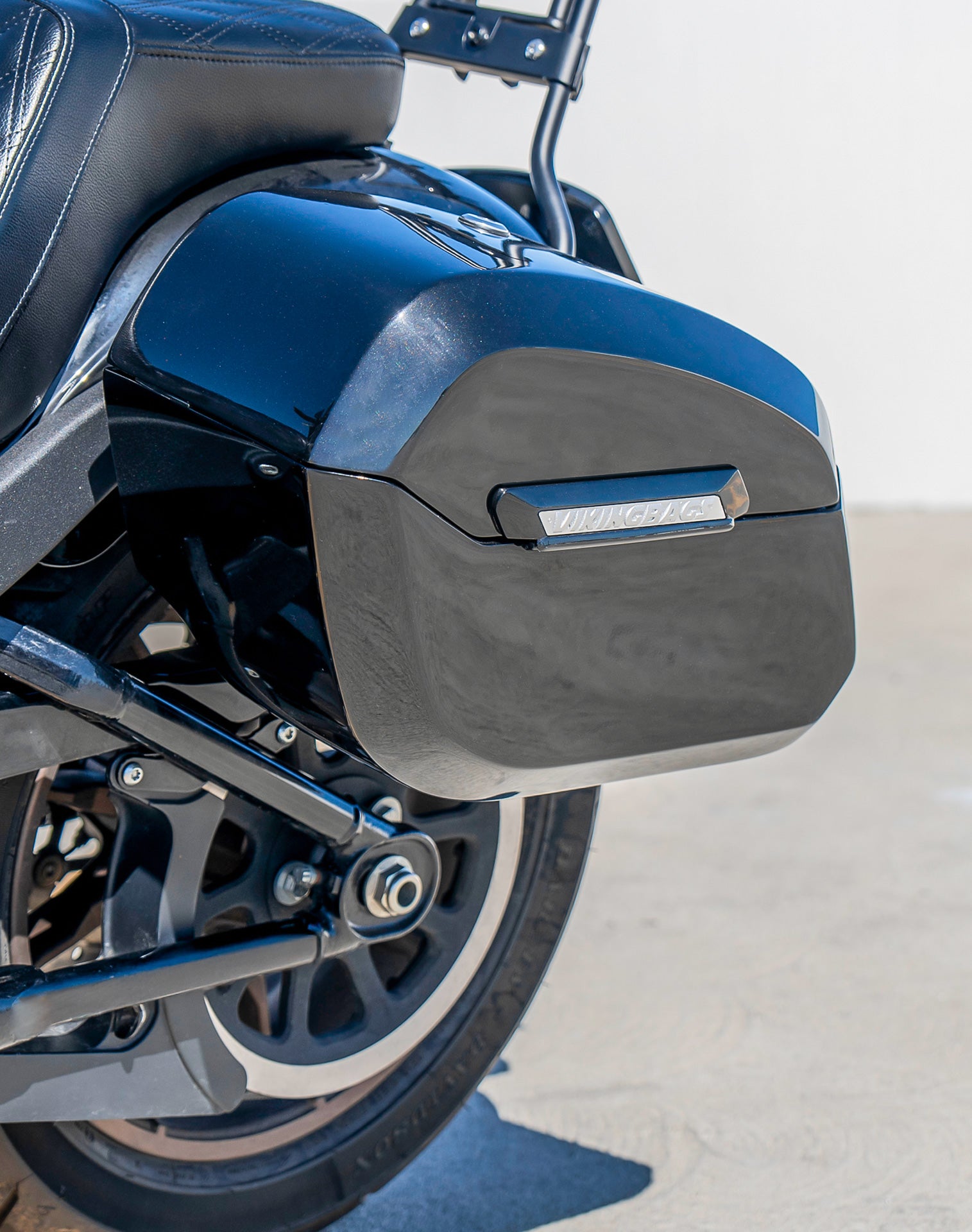 32L - Darkin Large Quick Mount Painted Hard Saddlebags for Harley Softail Low Rider S FXLRS Lifestyle