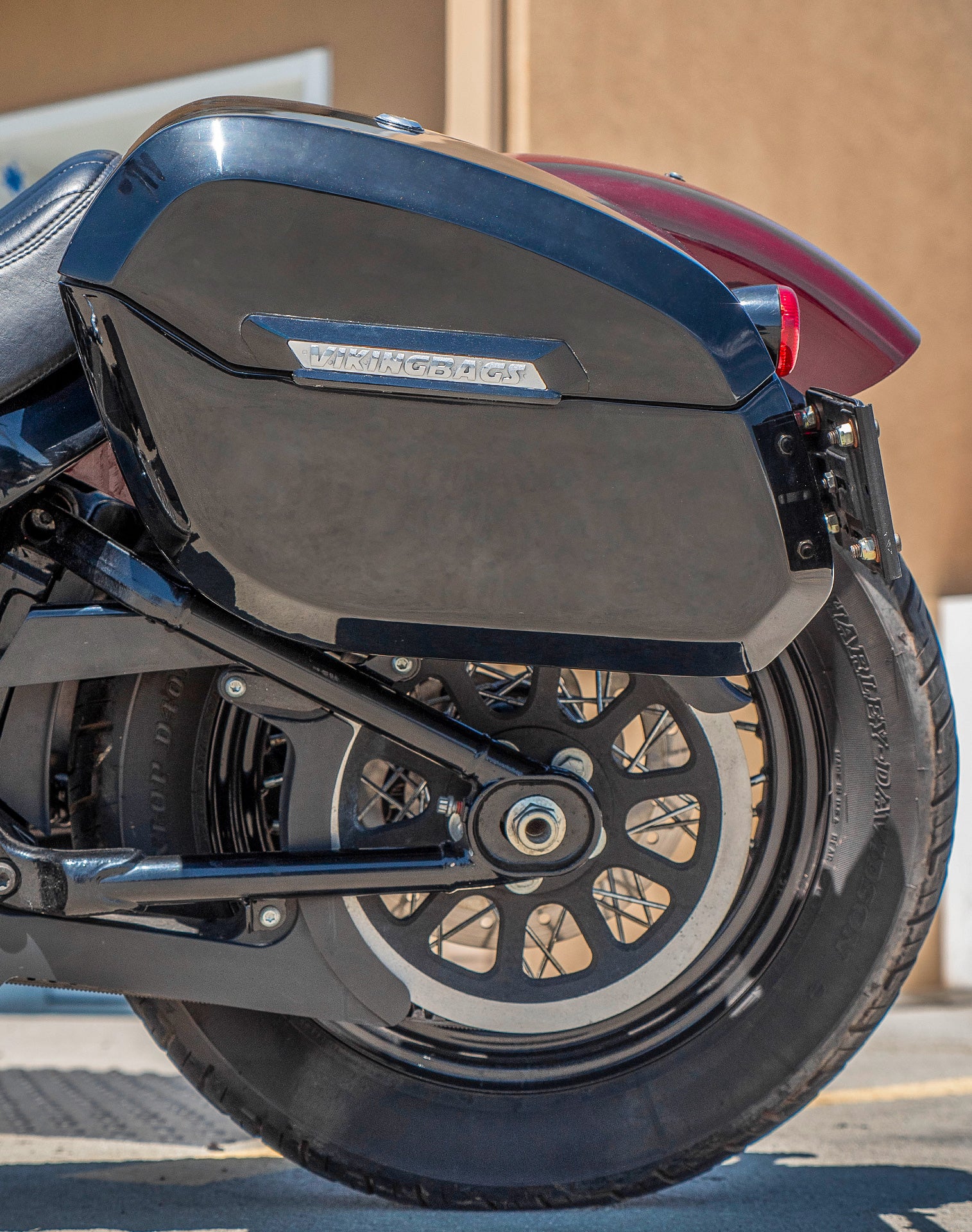 32L - Darkin Large Quick Mount Painted Hard Saddlebags for Harley Softail Slim FLSL v2