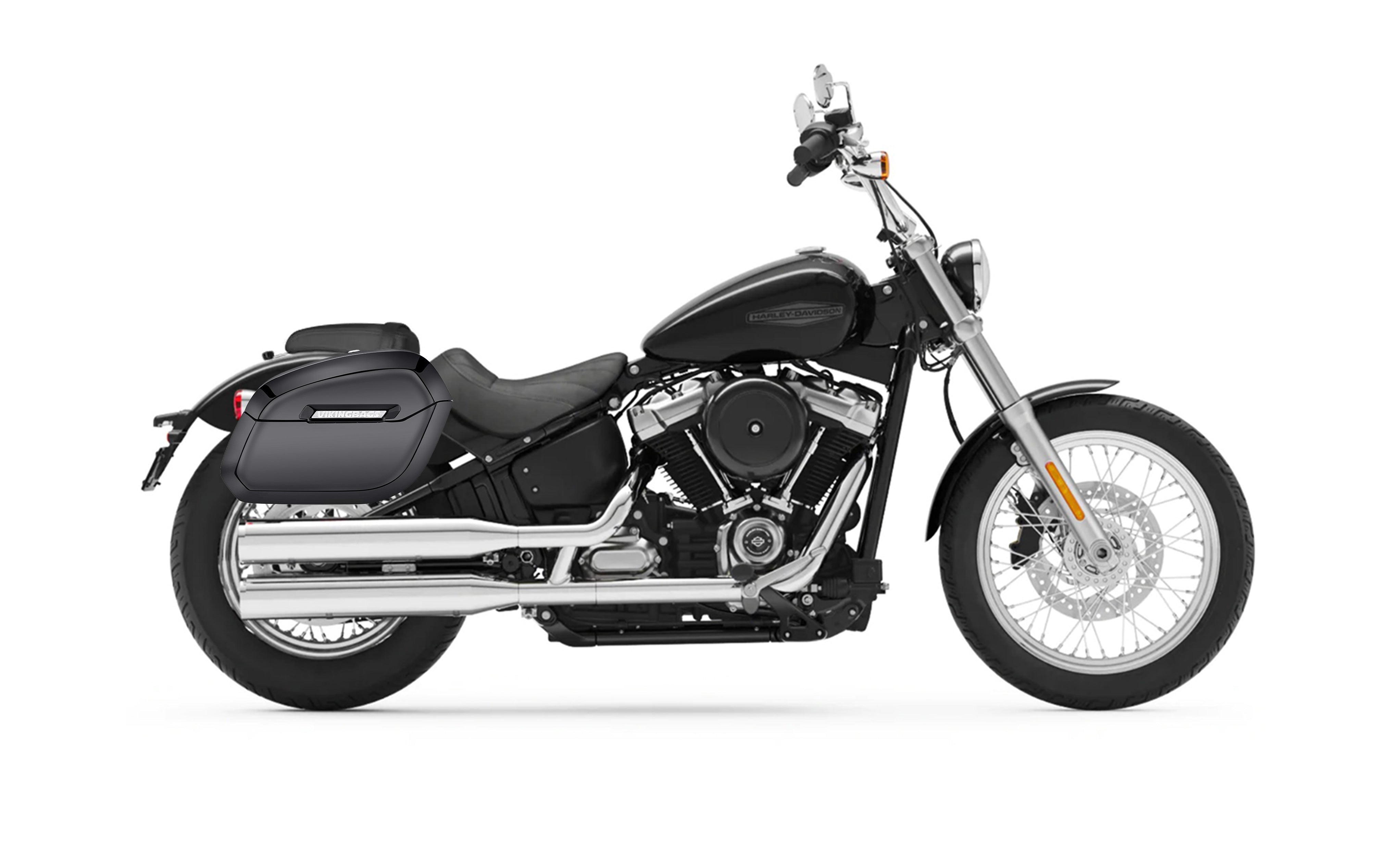 32L - Darkin Large Quick Mount Painted Hard Saddlebags for Harley Softail Standard FXST Bag on Bike @expand