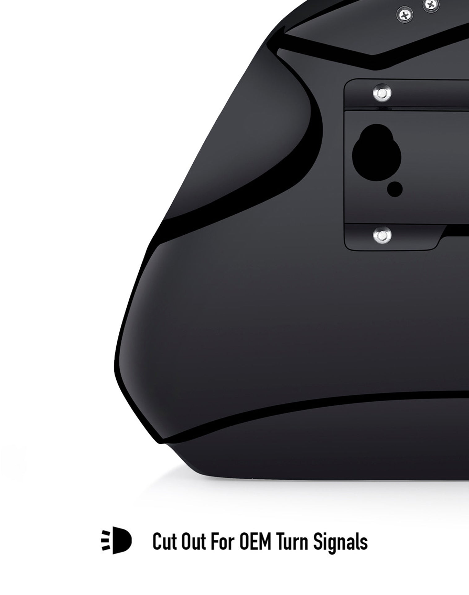 32L - Darkin Large Quick Mount Painted Hard Saddlebags for Harley Softail Standard FXST OEM Turn Signals