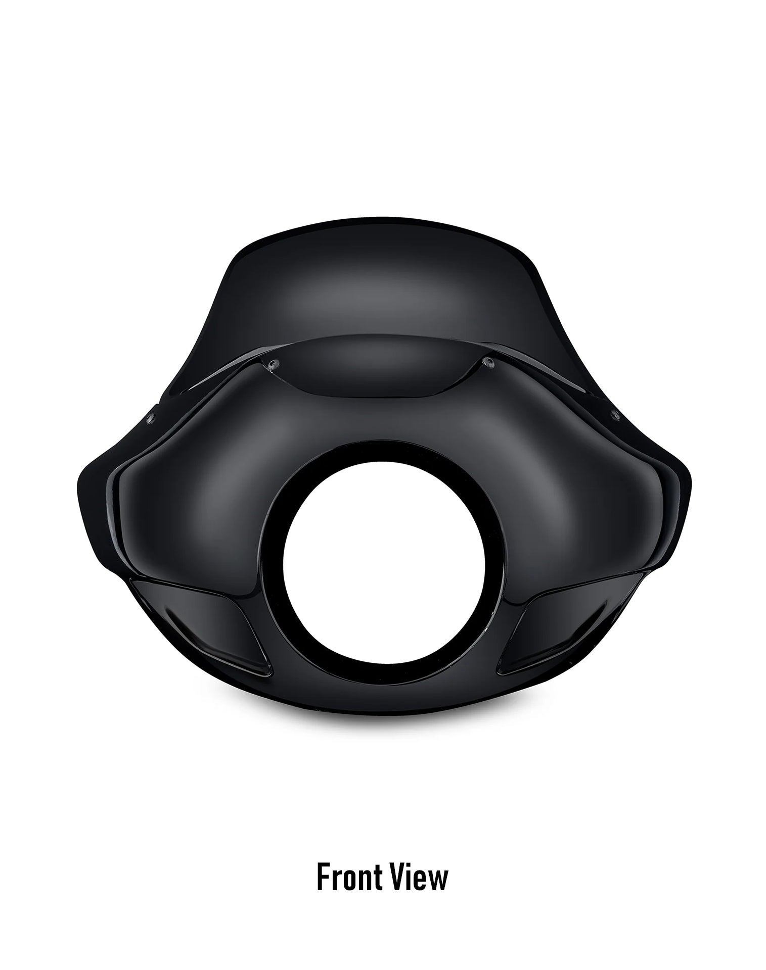 Viking Derby Motorcycle Fairing For Harley Dyna Wide Glide FXDWG Gloss Black Front View