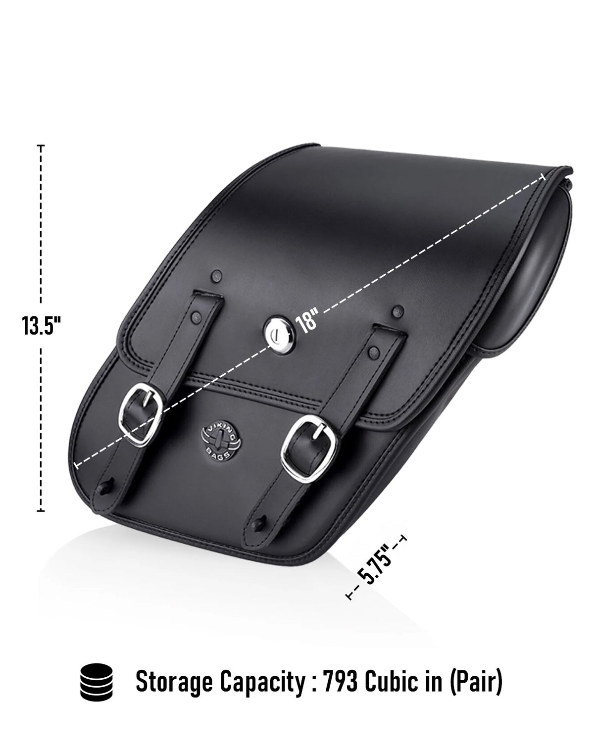 13L - Drifter Large Yamaha Bolt Specific Leather Motorcycle Saddlebags Storage Capacity