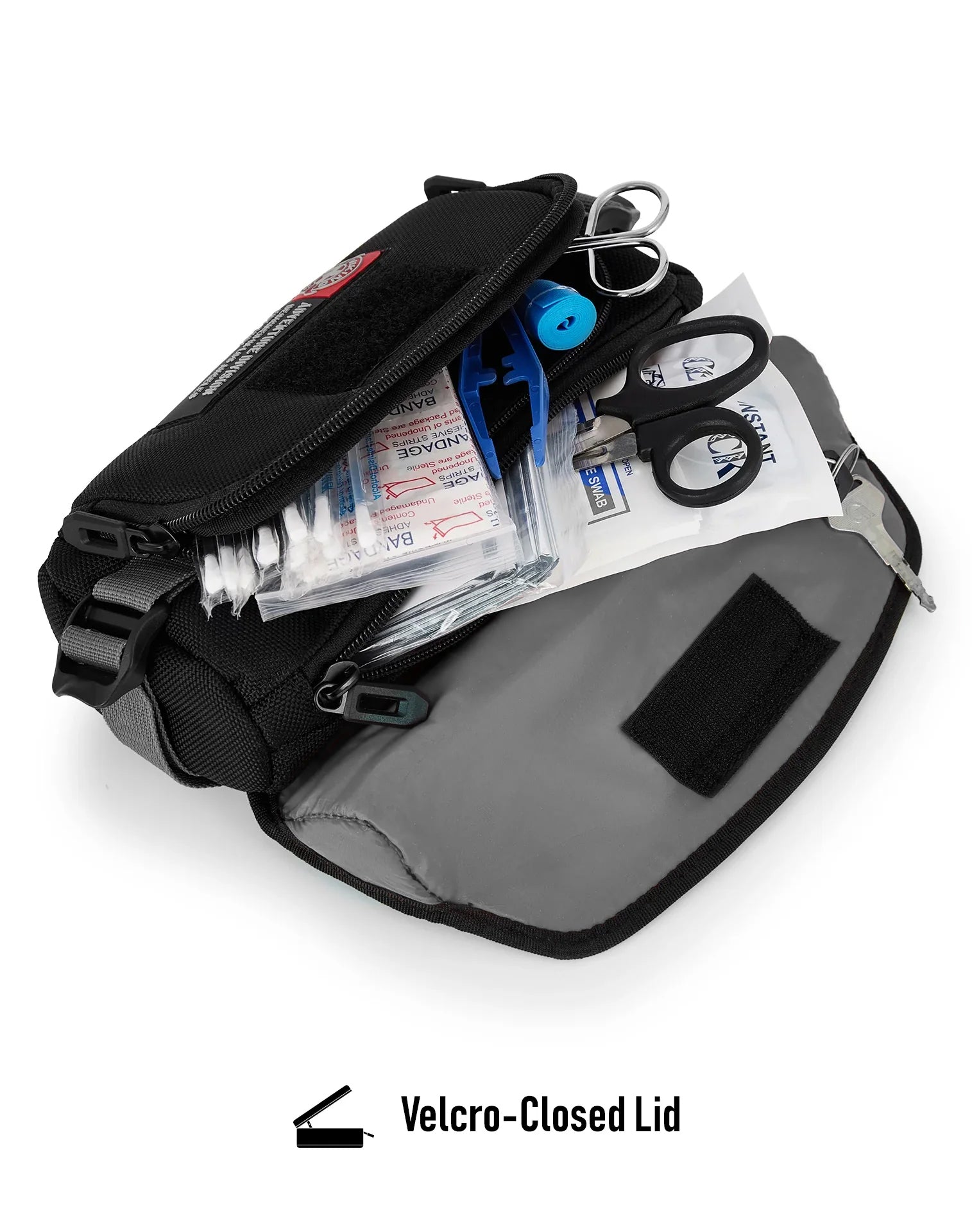 1L - Explorer Handlebar Bag For Adventure Touring Motorcycle Velcro-Closed Lid