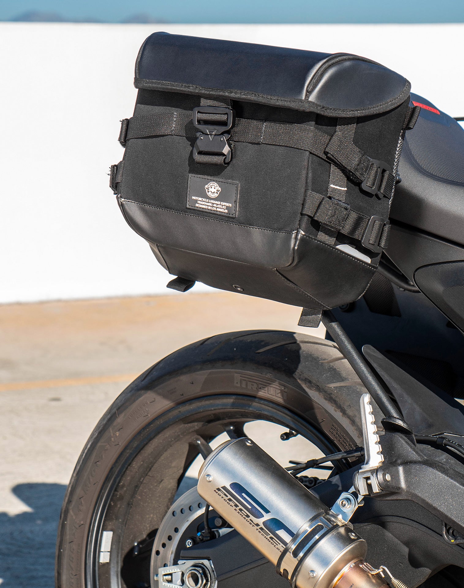 20L - Incognito Quick-Mount Small Ducati Monster 797 (2016+) Saddlebags Vertical Lifestyle