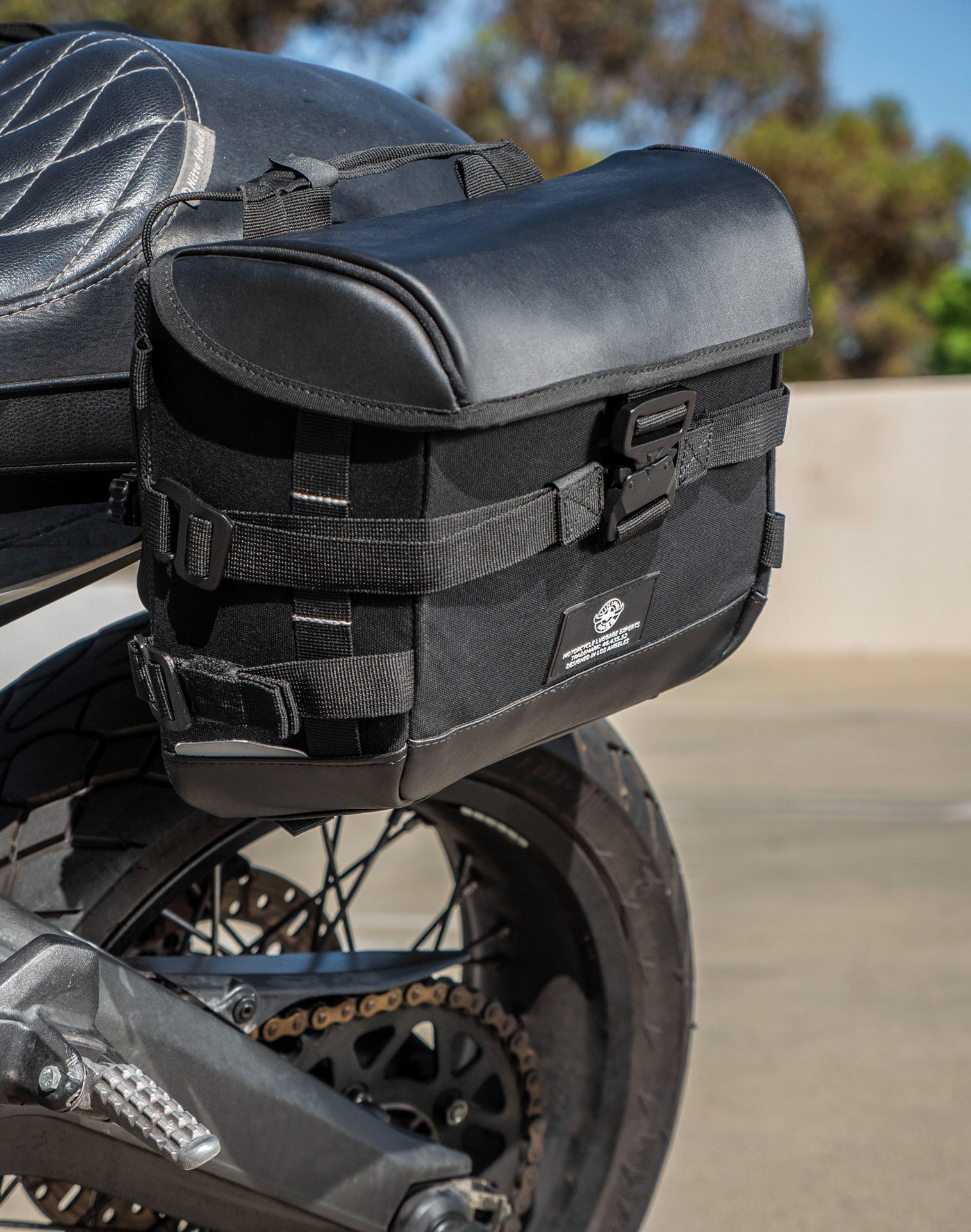 20L - Incognito Quick-Mount Small Ducati Scrambler (2014-17) Saddlebags Vertical Lifestyle