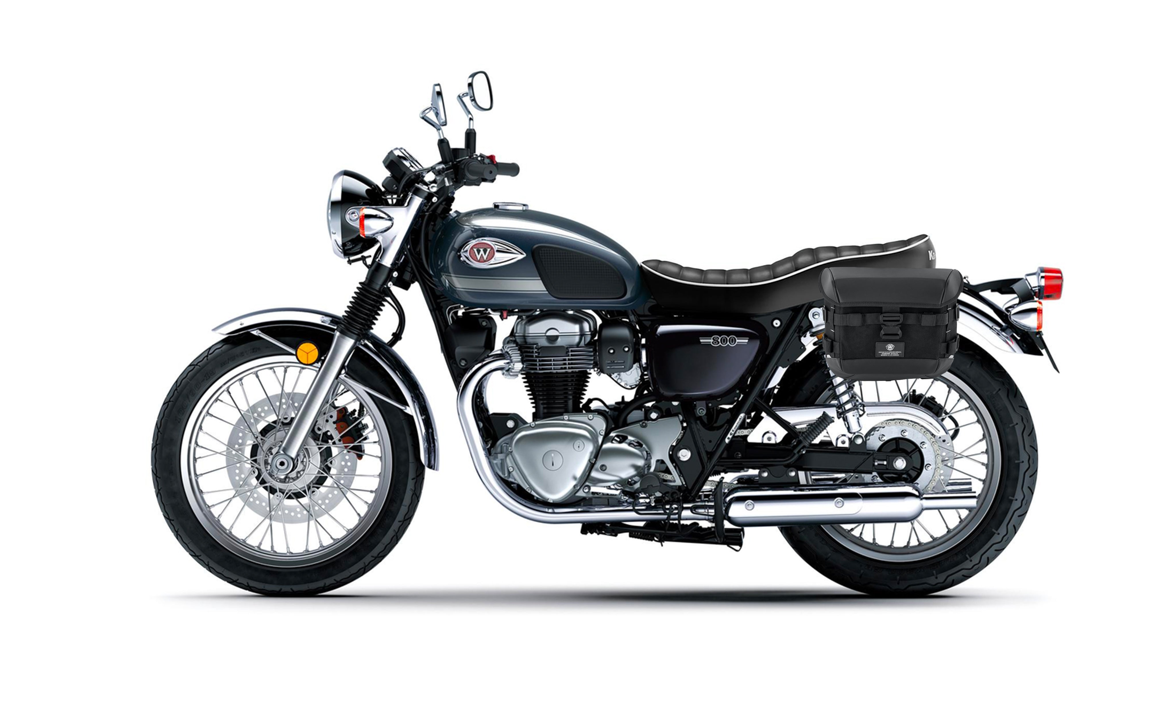 20L - Incognito Quick-Mount Small Kawasaki W800/ Street/ Cafe 2018+ Saddlebags Bag on Bike @expand