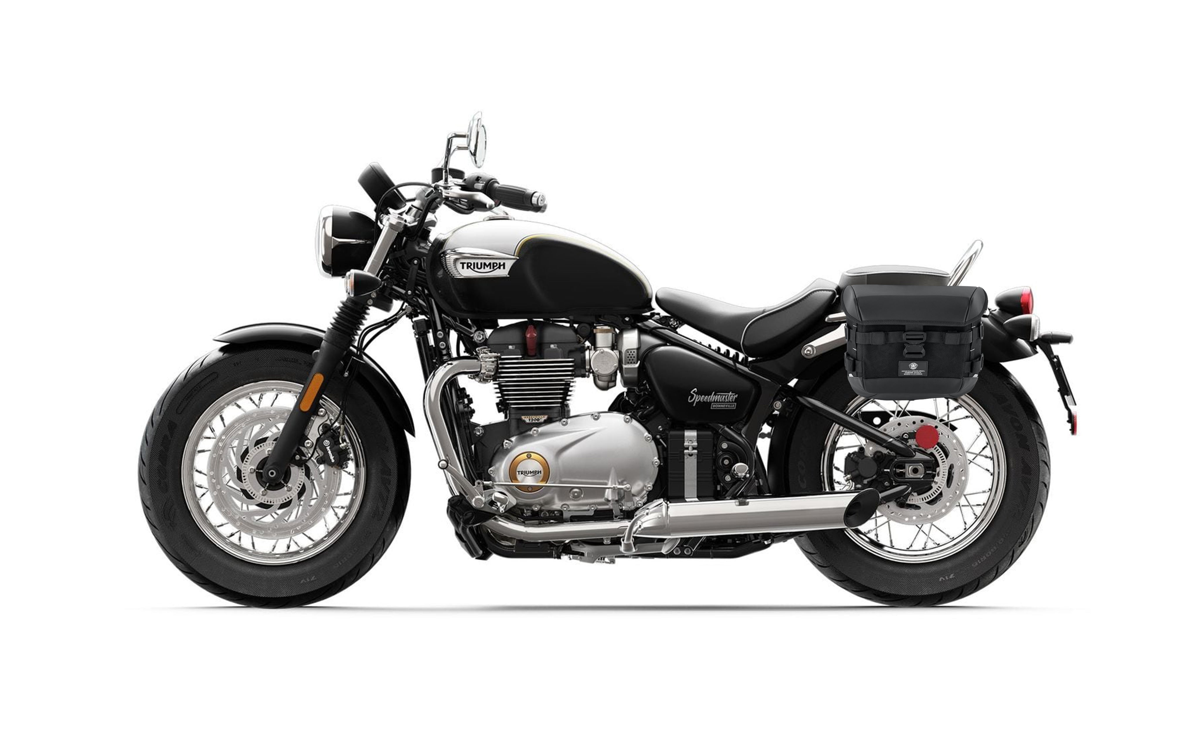 20L - Incognito Quick-Mount Small Triumph Bonneville Speedmaster 2018+ Saddlebags Bag on Bike @expand
