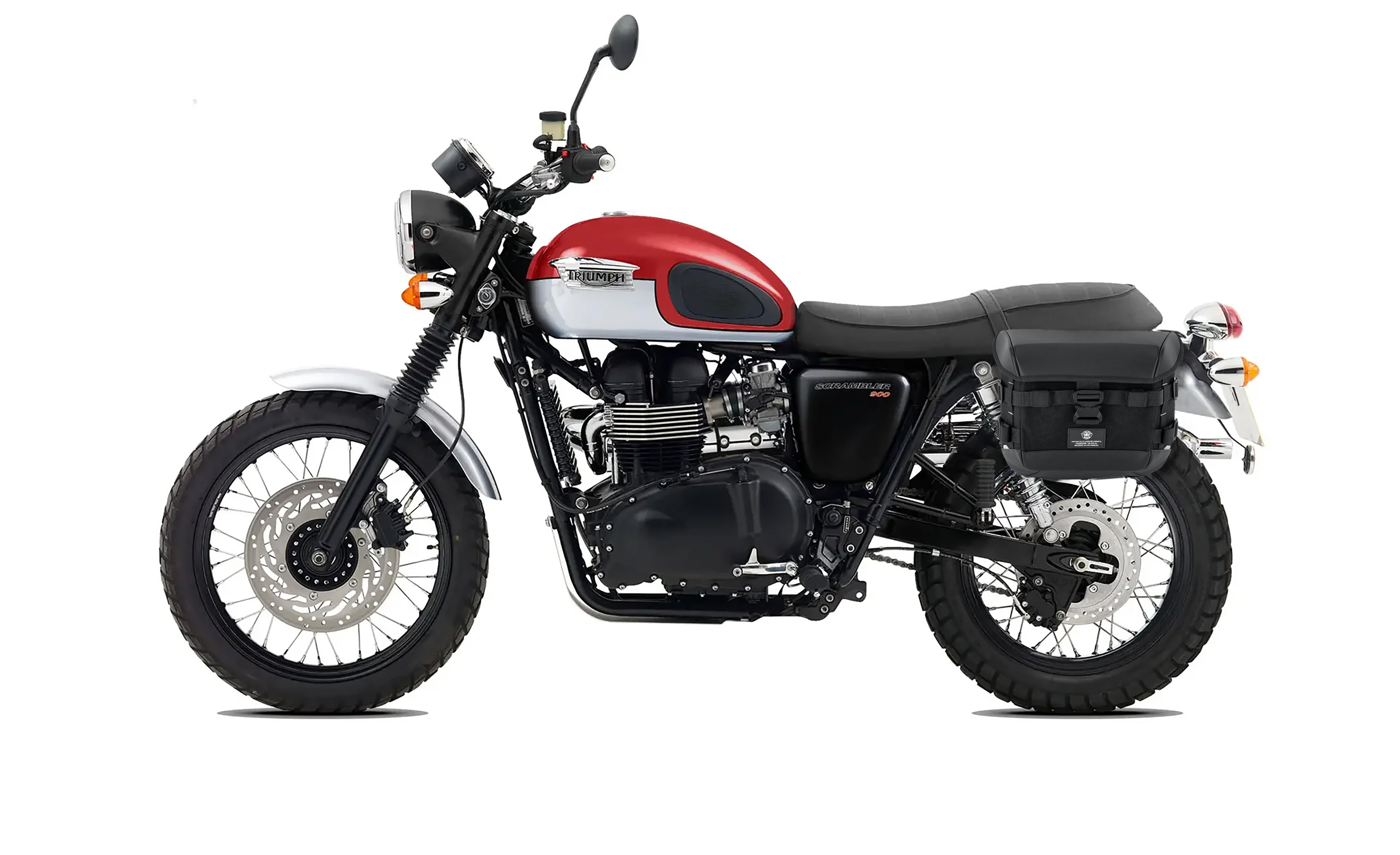 10L - Incognito Quick Mount Small Triumph Scrambler Solo Motorcycle Saddlebag (Left Only) Bag on Bike @expand