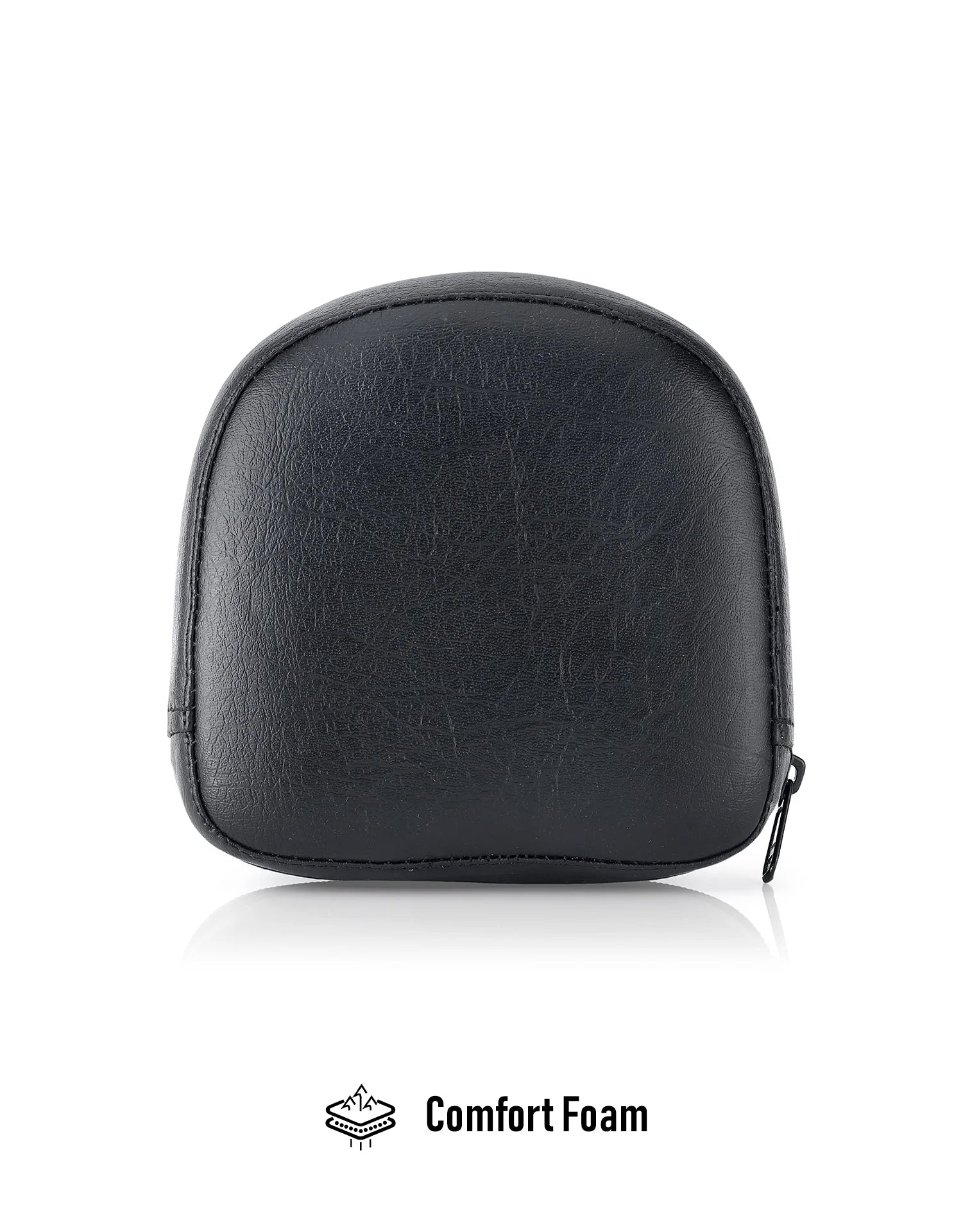 Viking Iron Born Plain Leather Short Motorcycle Backrest Pad for Indian Foldable Sissy Bar Comfort Foam
