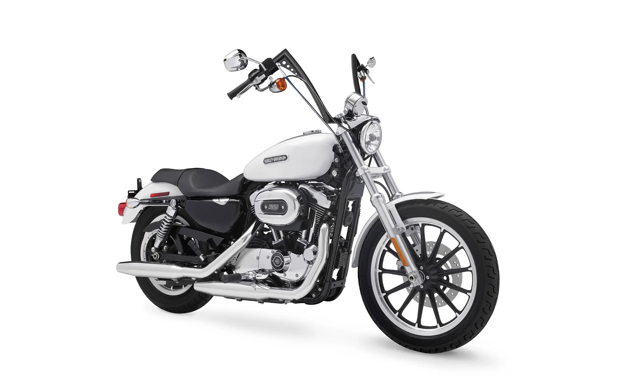 Viking Iron Born 12" Handlebar for Harley Sportster 1200 Low XL1200L Matte Black on Bike @expand