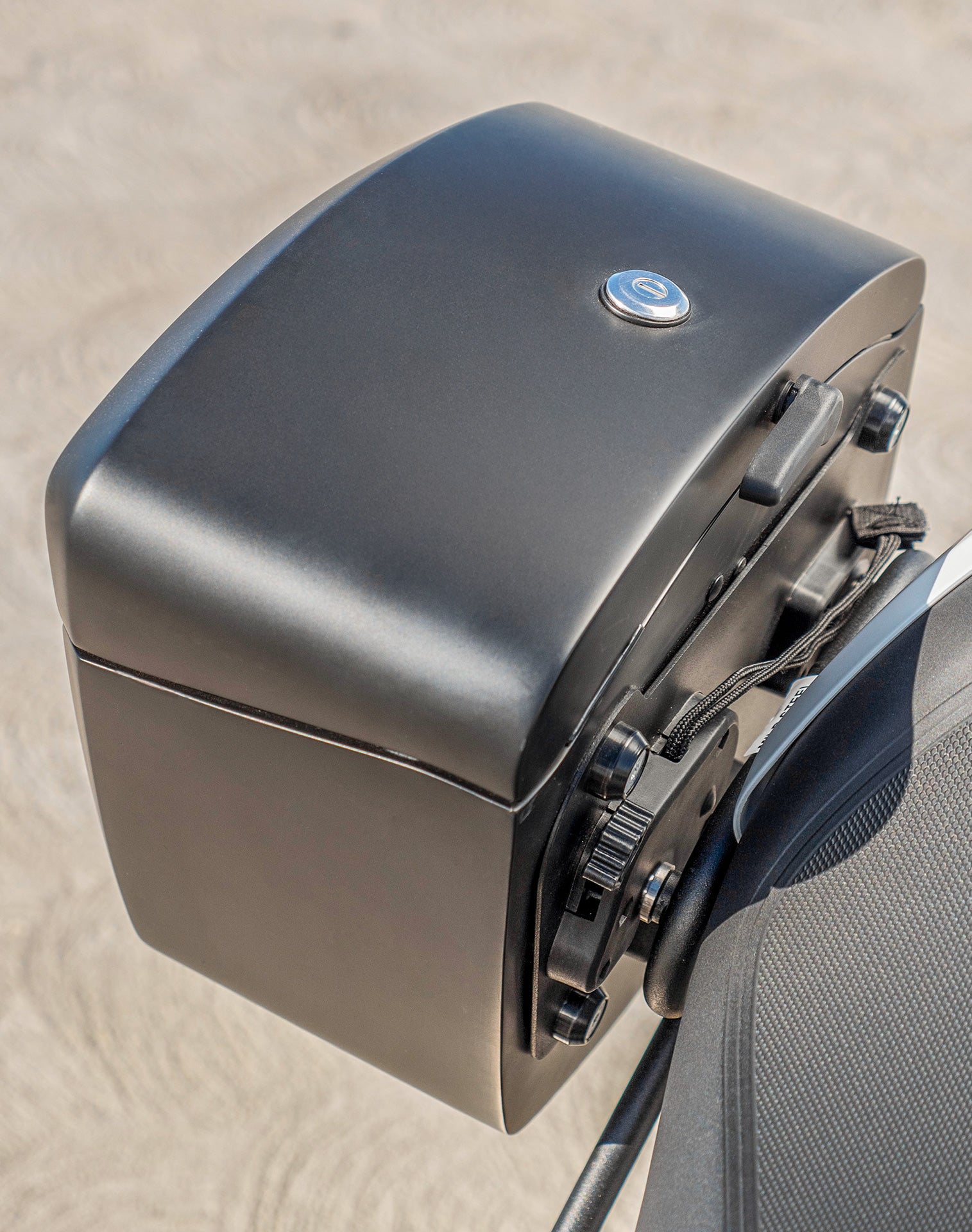 24L - Ironclad Quick-Mount Medium Ducati Monster 797 Matte Hard Saddlebags Life style 3