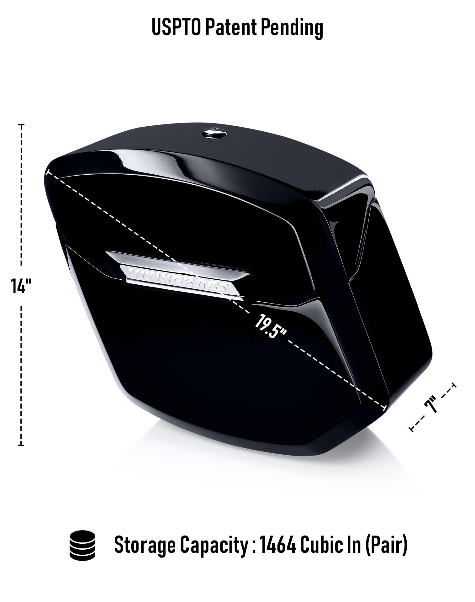 24L - Ironclad Quick-Mount Medium Honda Rebel 300 Painted Hard Saddlebags Storage Capacity