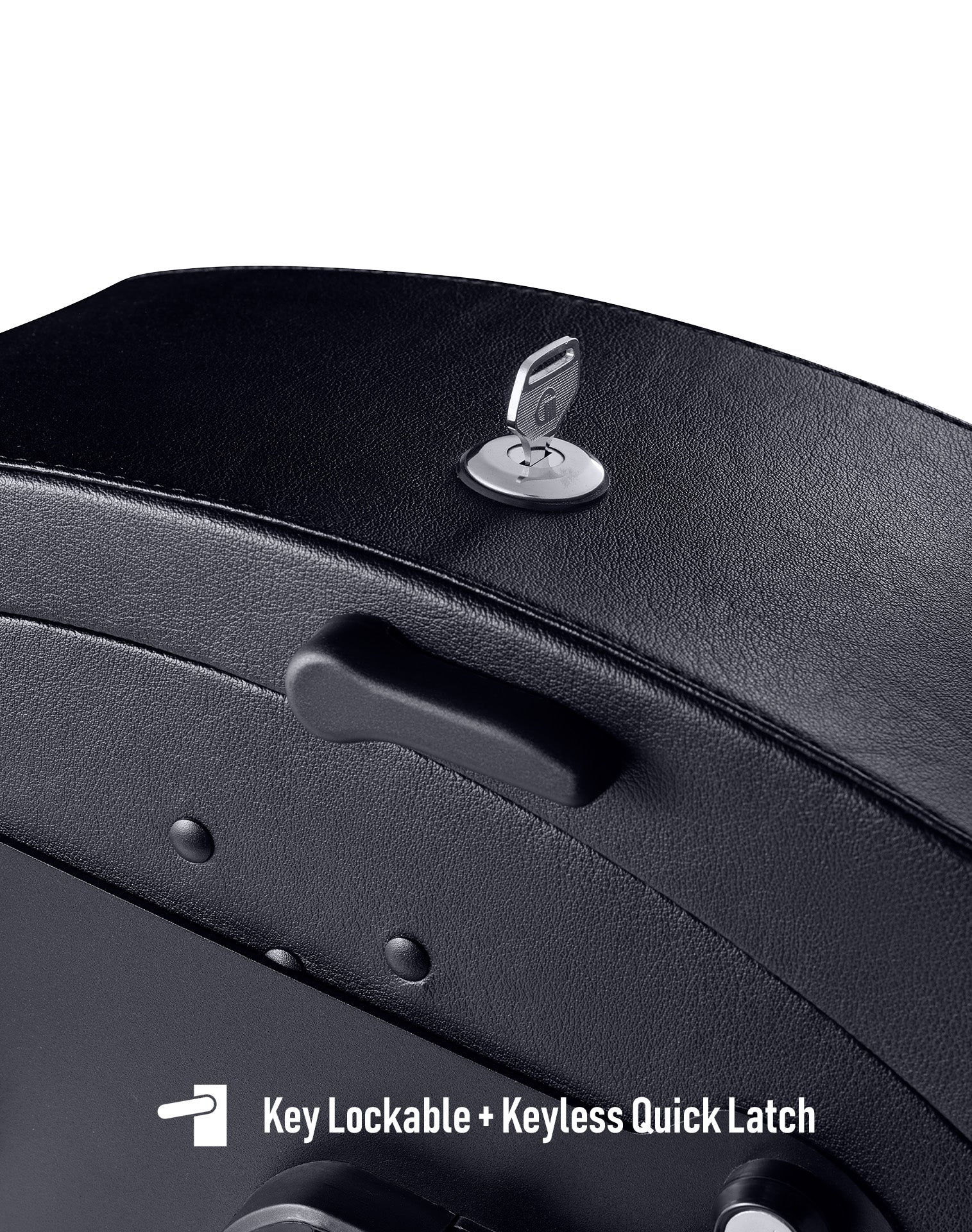 24L - Ironclad Quick-Mount Medium Royal Enfield Super Meteor 650 Leather Wrapped Hard Saddlebags Key Lockable