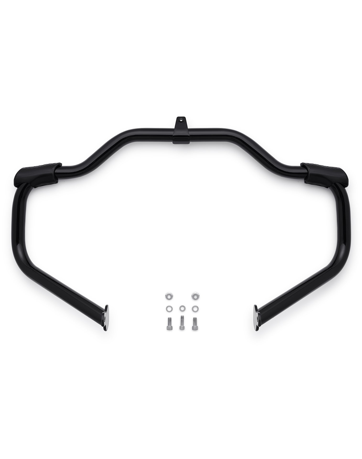 Viking Ironhog Crash Bar/Engine Guard for Harley Road King FLHR/I (2009-22) Gloss Black Back Side View