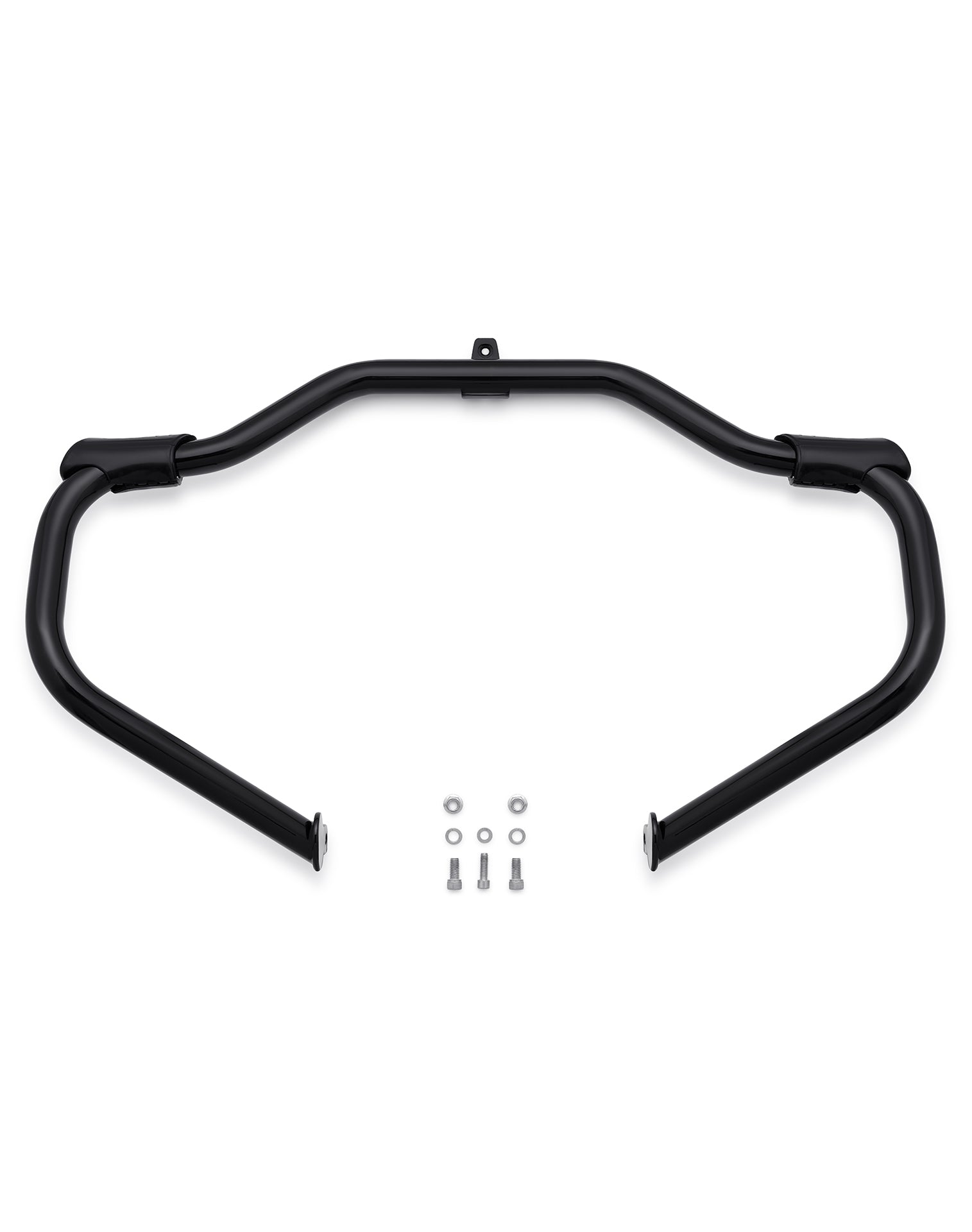 Viking Ironhog Crash Bar/Engine Guard for Harley Road King FLHR/I (2009-22) Gloss Black Front View