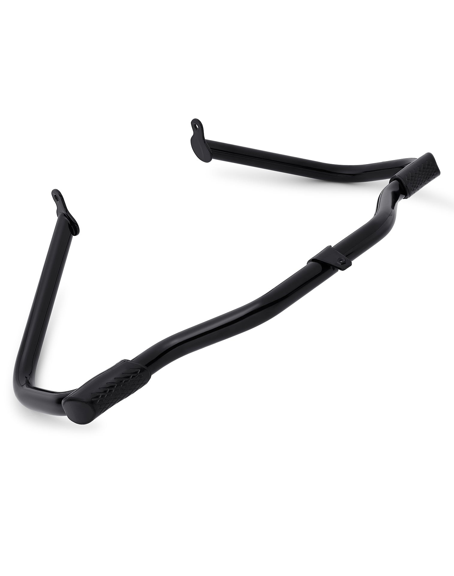 Viking Ironhog Crash Bar/Engine Guard for Harley Road King FLHR/I (2009-22) Gloss Black Corner View