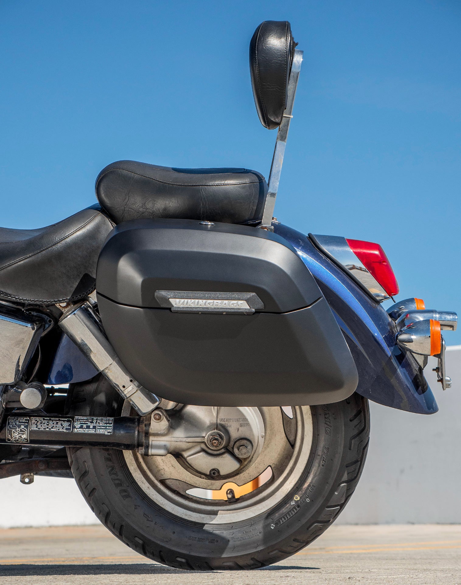 36L - Lamellar Raven Extra Large Honda Shadow 1100 Sabre Shock Cutout Matte Motorcycle Hard Saddlebags v2