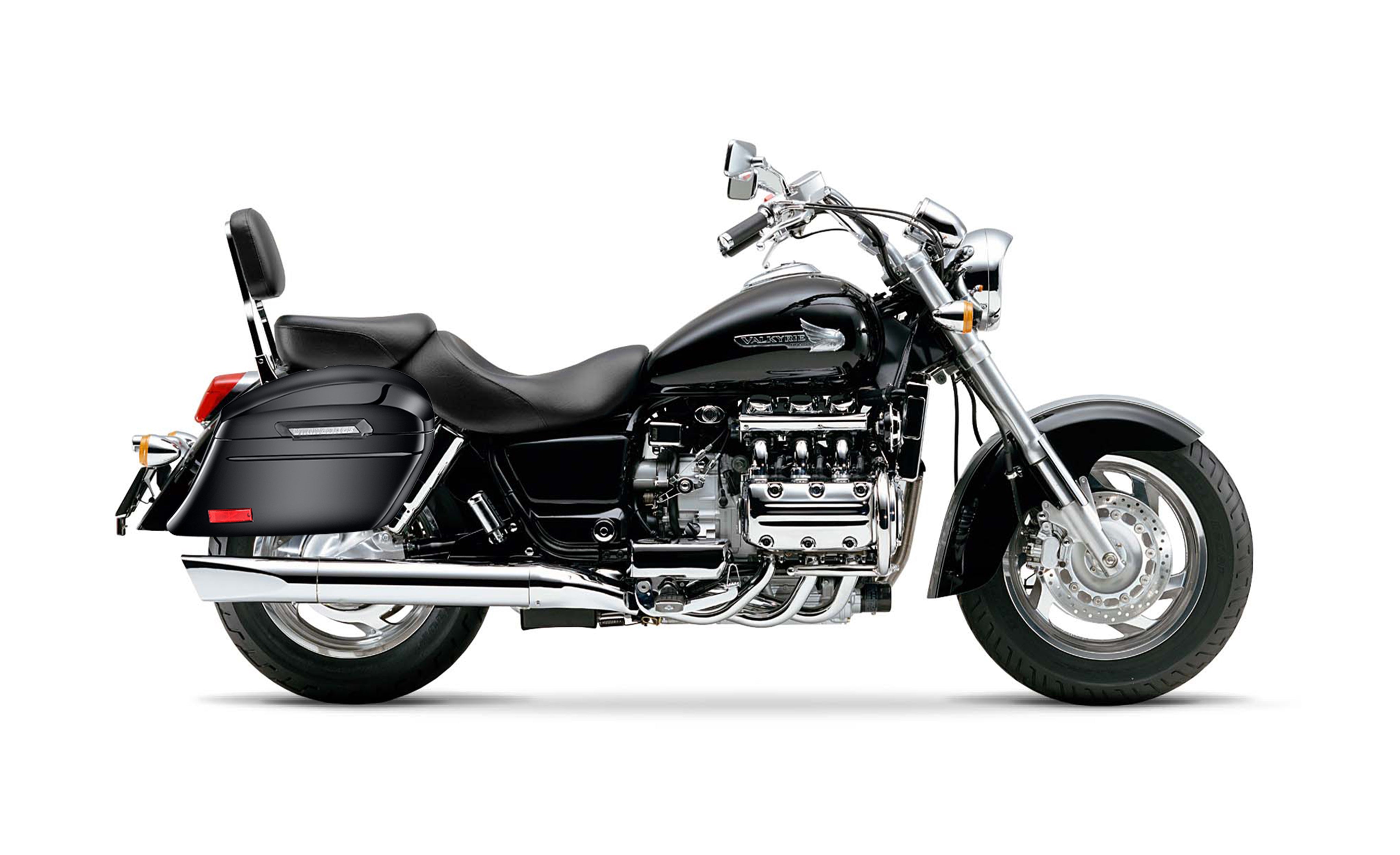 44L - Lamellar Stallion Extra Large Honda Valkyrie 1500 Standard Painted Motorcycle Hard Saddlebags Bag on Bike @expand