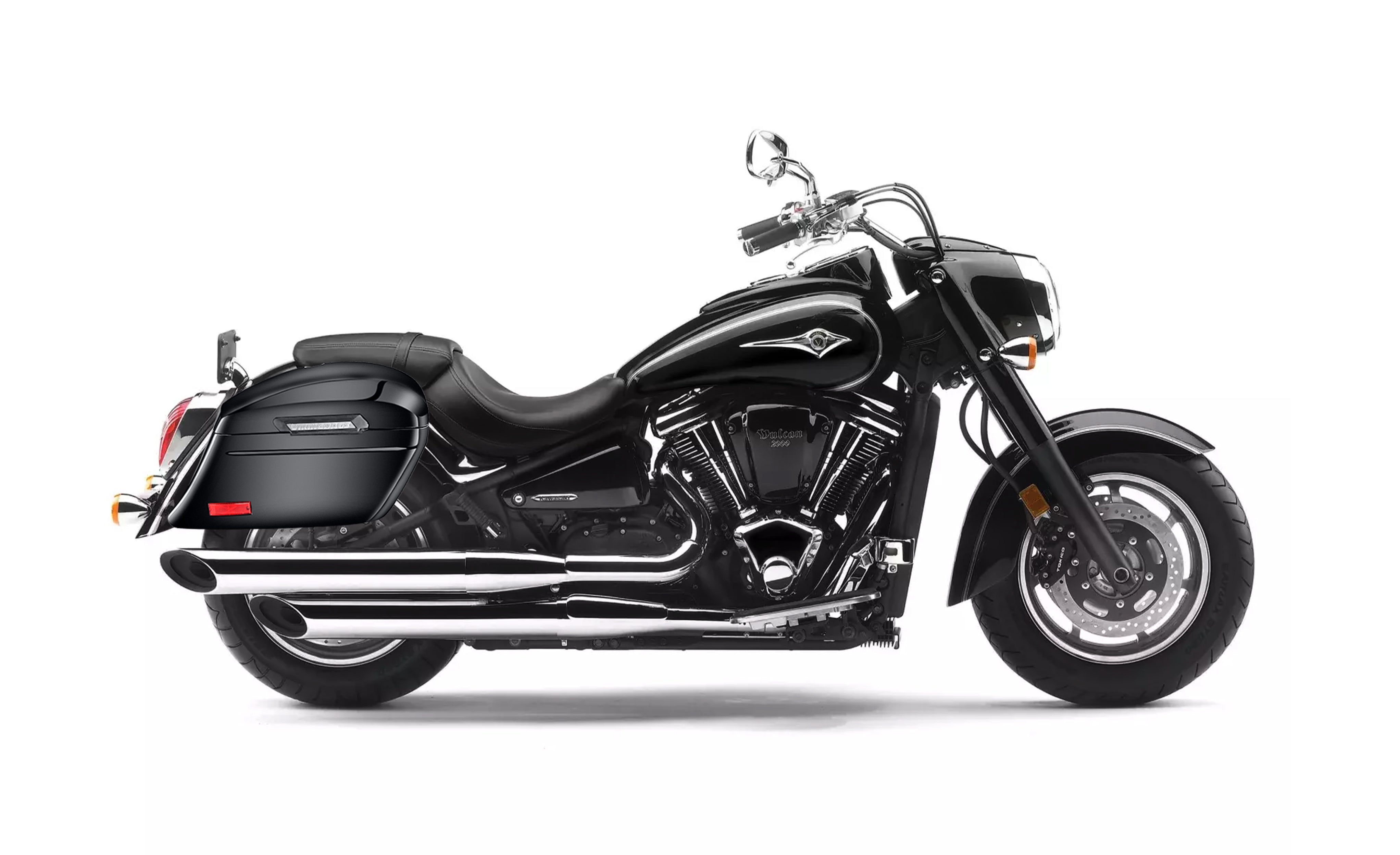 44L - Lamellar Stallion Extra Large Kawasaki Vulcan 2000 VN2000 Painted Motorcycle Hard Saddlebags Bag on Bike @expand