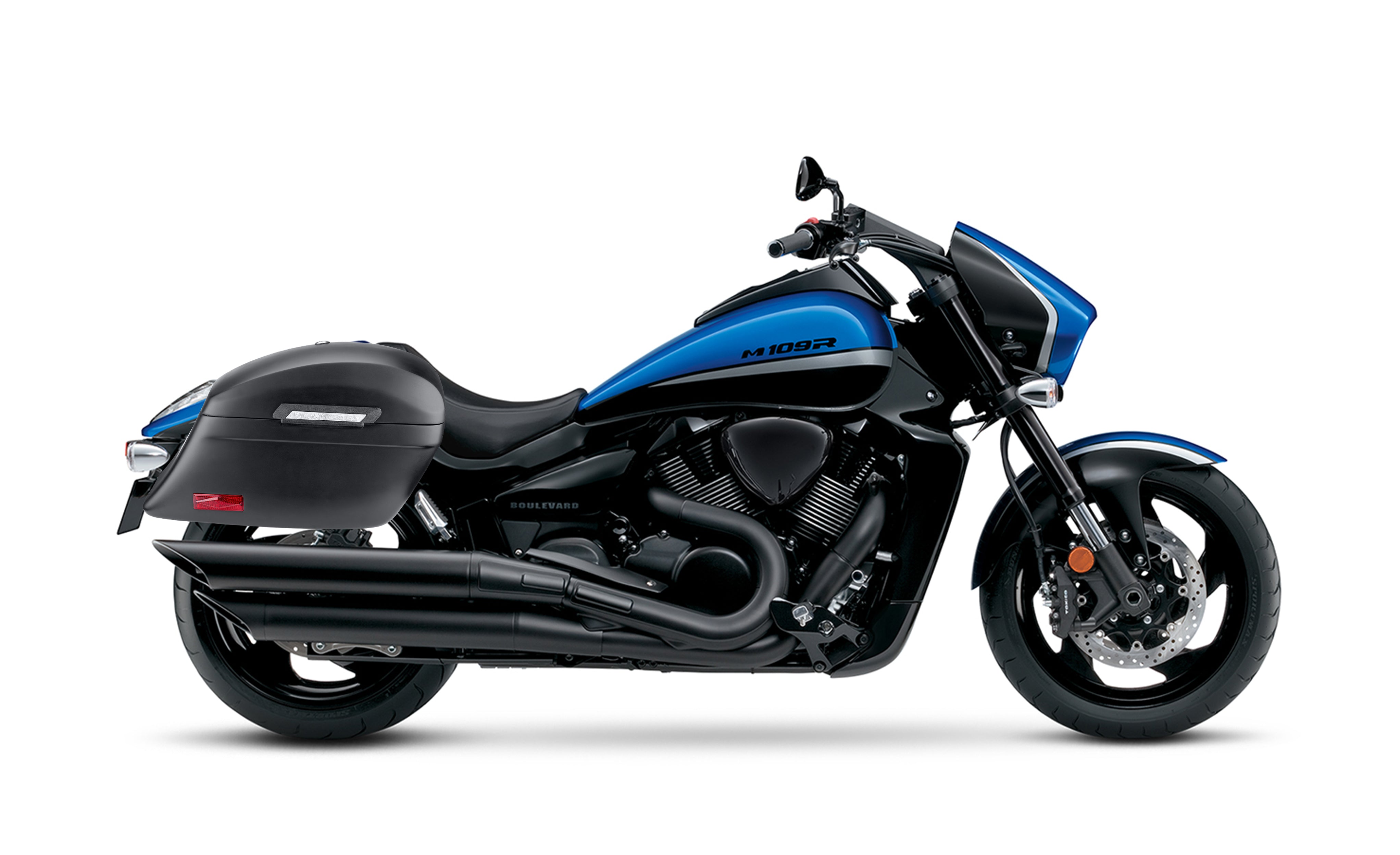 44L - Lamellar Stallion Extra Large Suzuki Boulevard M109 VZR1800 Matte Motorcycle Hard Saddlebags Bag on Bike @expand