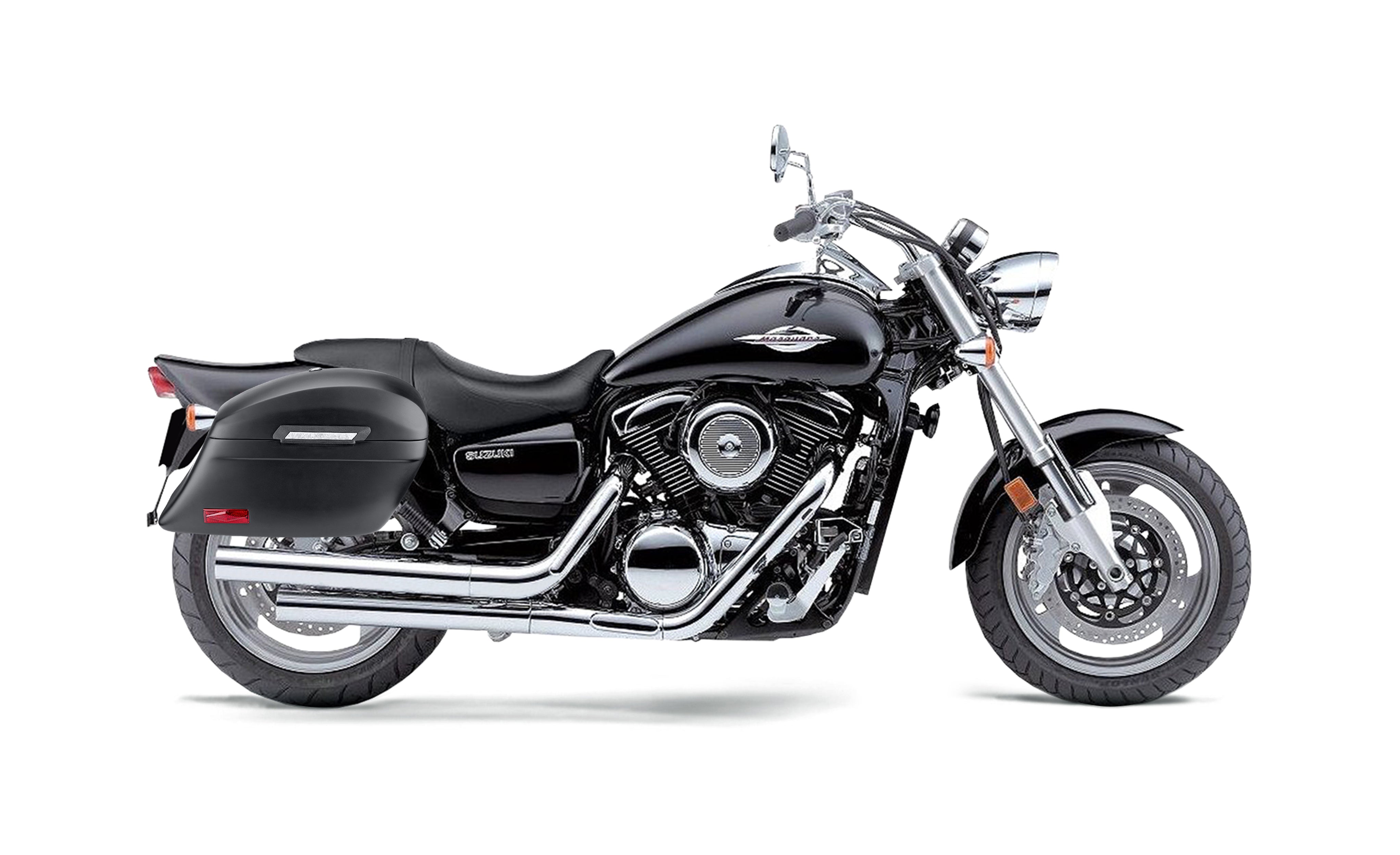 44L - Lamellar Stallion Extra Large Suzuki Boulevard M95 VZ1600 Matte Motorcycle Hard Saddlebags Bag on Bike @expand