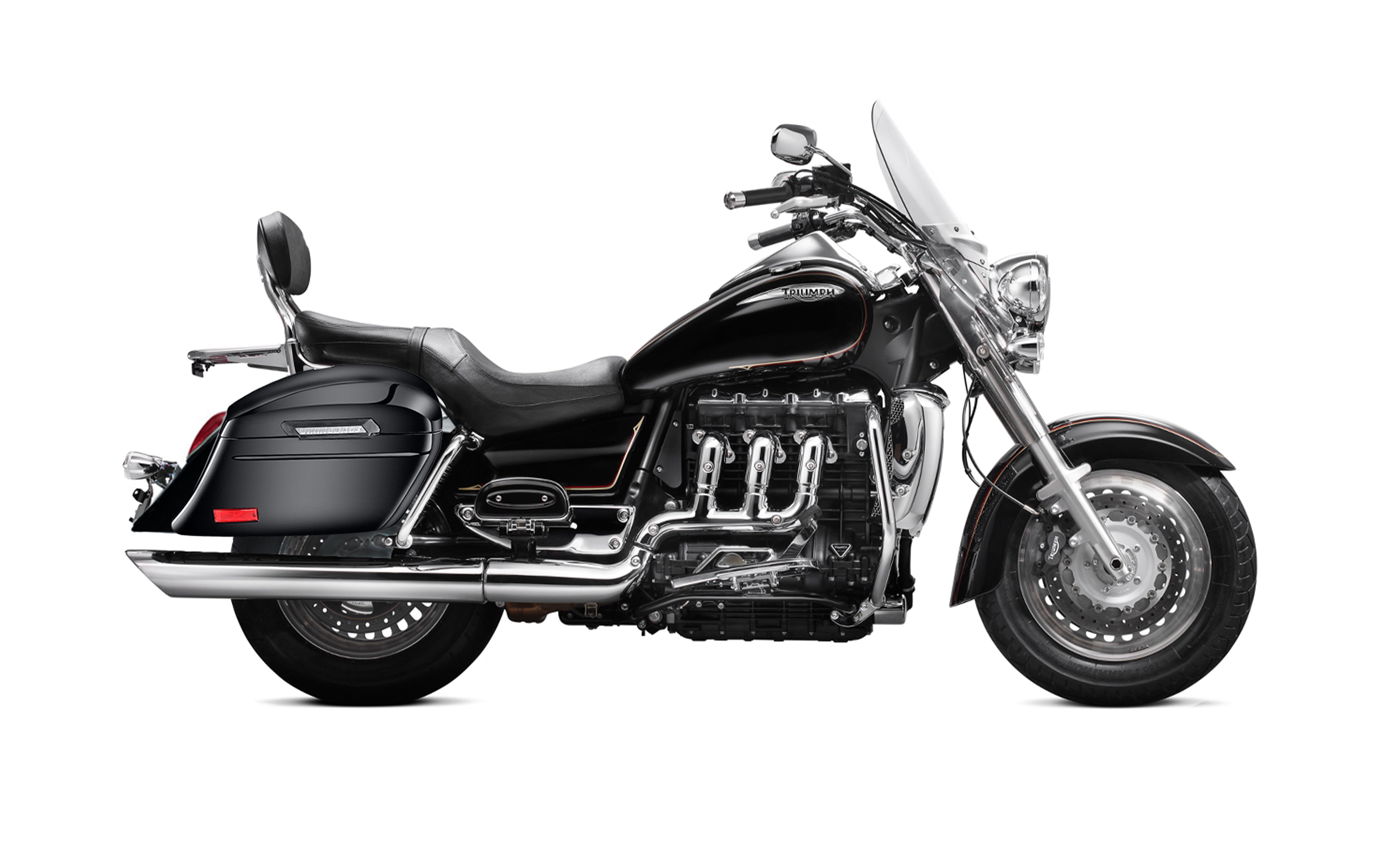 44L - Lamellar Stallion Extra Large Triumph Rocket III Touring Painted Motorcycle Hard Saddlebags
Bag on Bike @expand