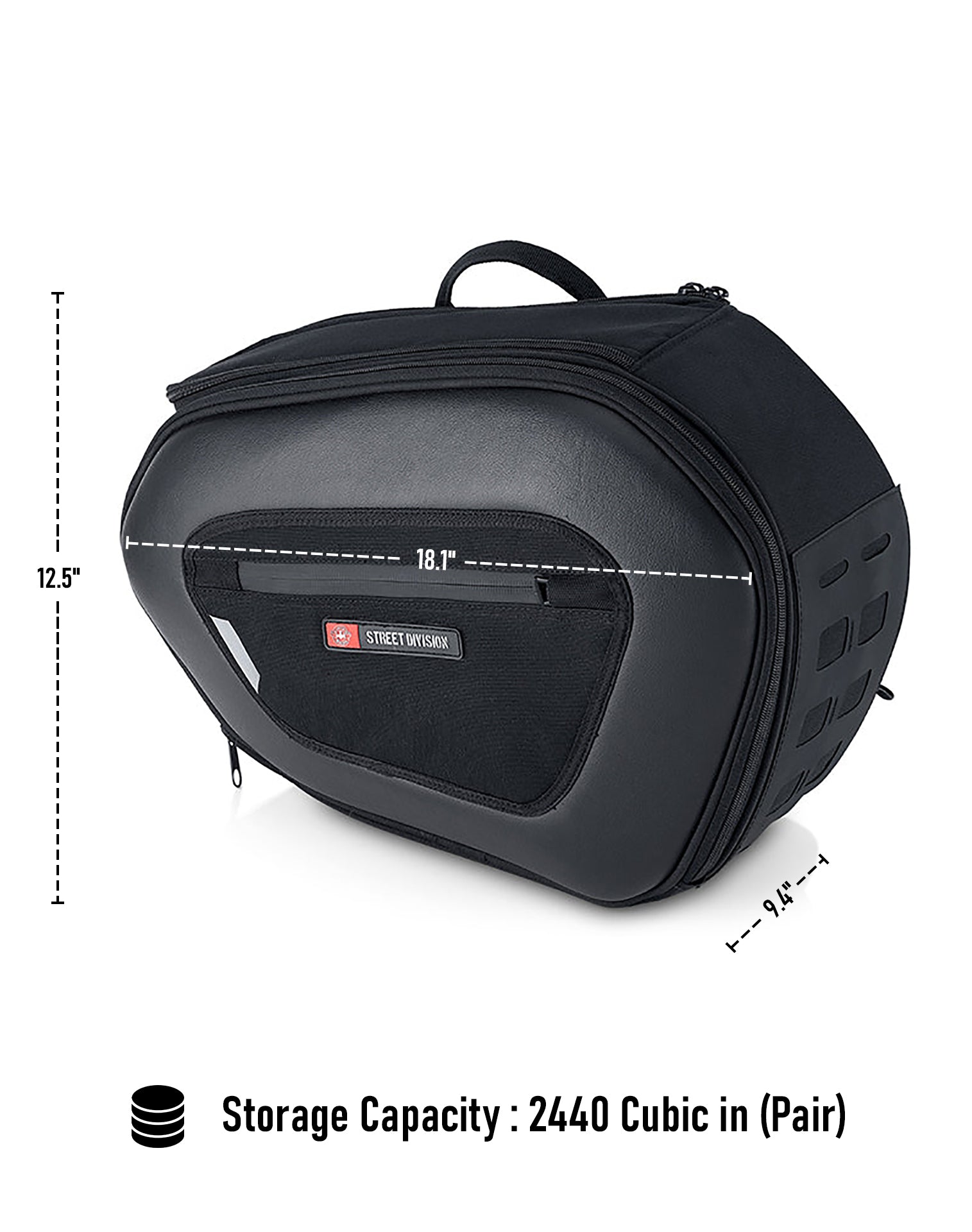 Viking Momentum Extra Large Expandable Street Sportsbike Saddlebags Can Store Your Ridings Gears