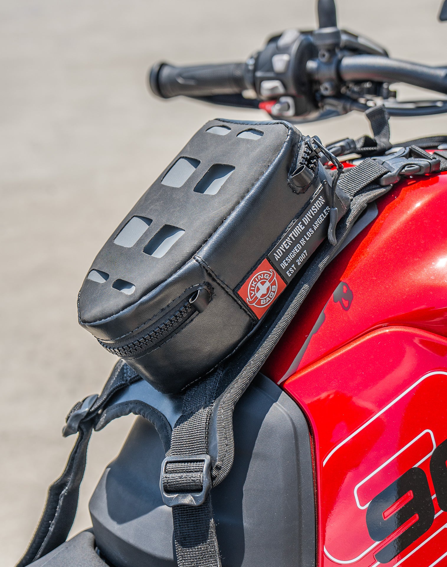 1L - Odyssey Triumph Adventure Touring Tank Bag Lifestyle Vertical