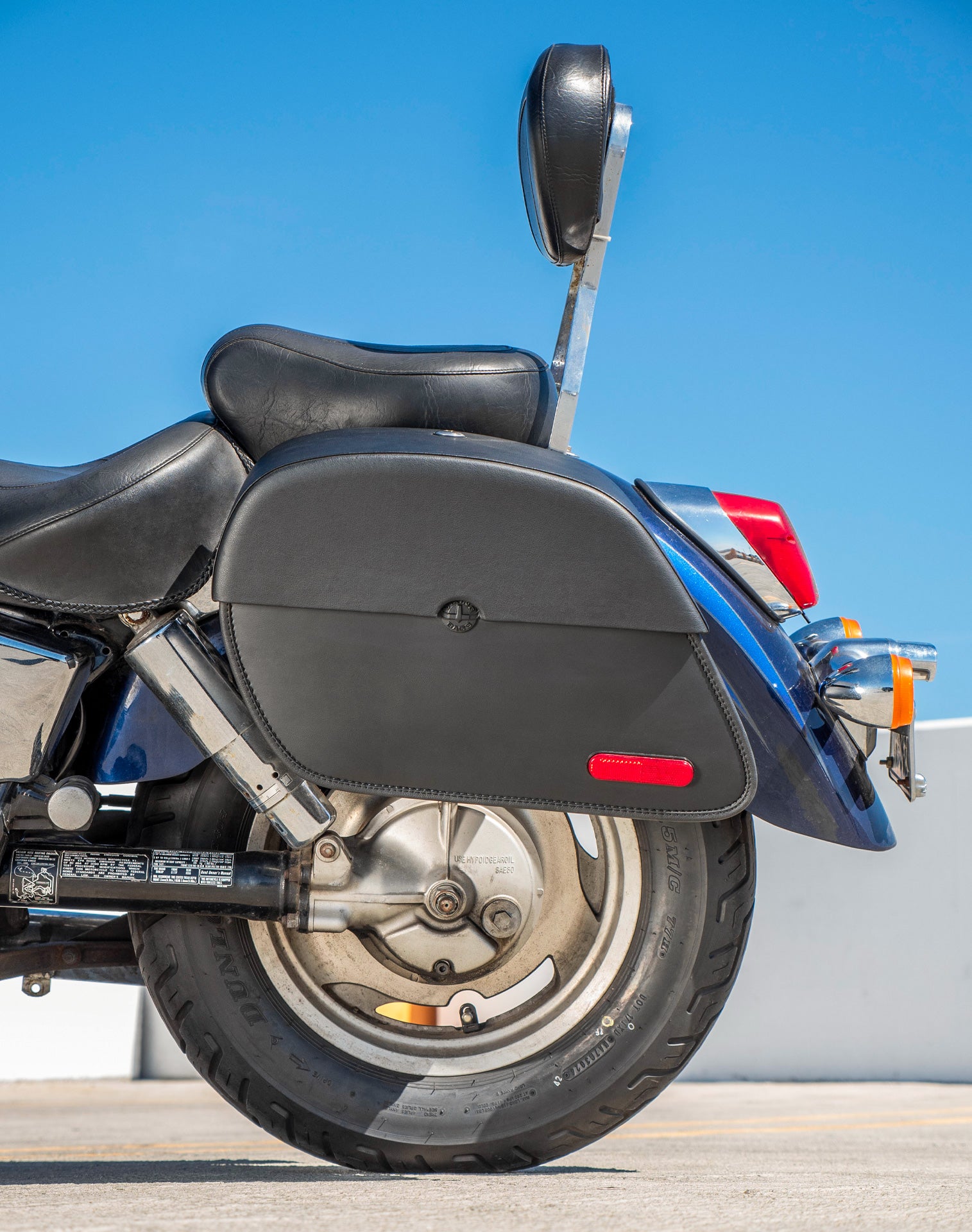 28L - Panzer Medium Honda Shadow 1100 Sabre Leather Motorcycle Saddlebags v2