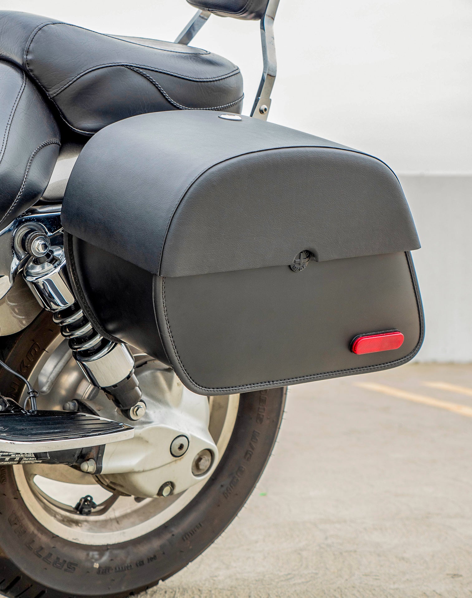 28L - Panzer Medium Honda VTX 1800 C Motorcycle Saddlebags v3
