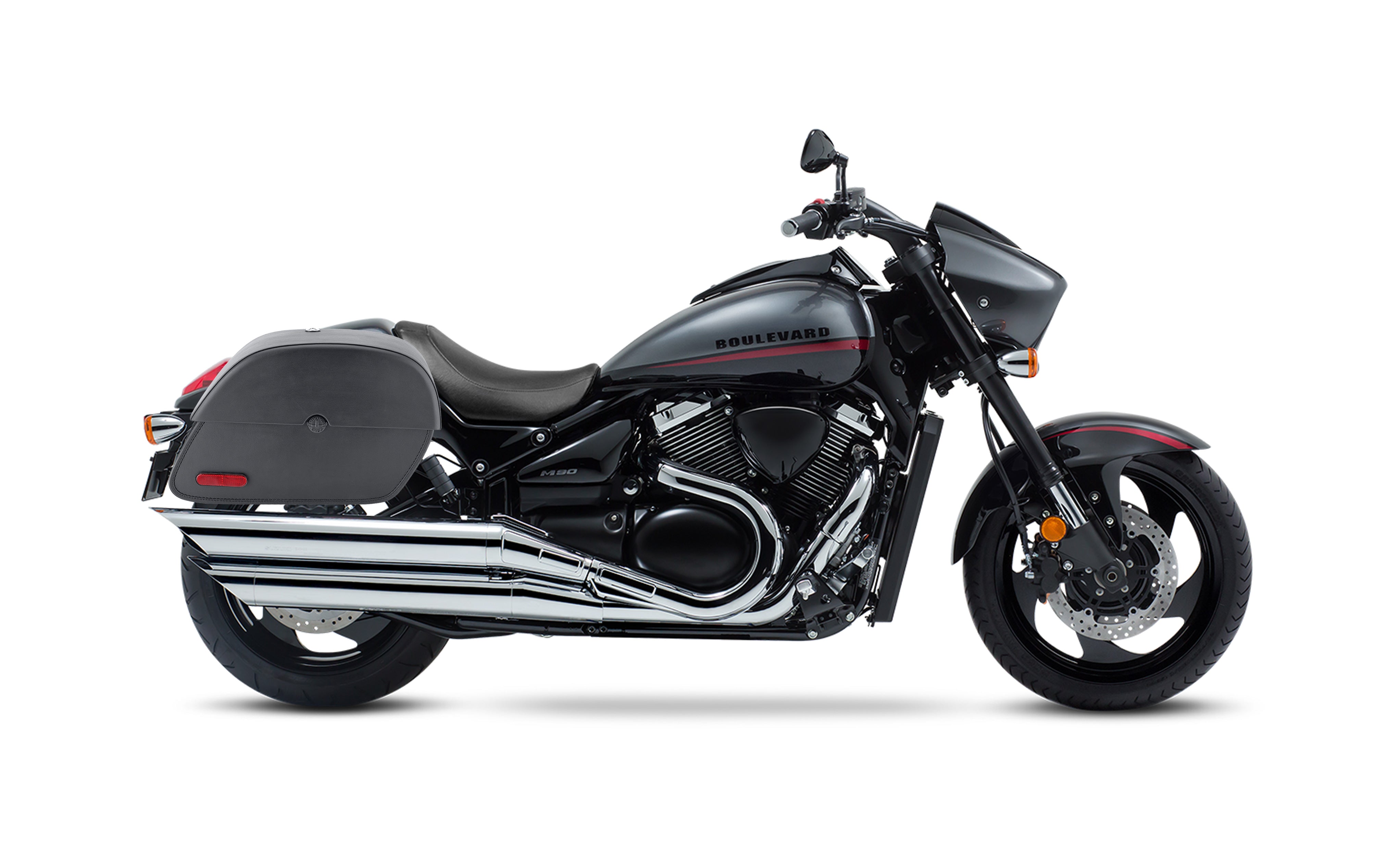 28L - Panzer Medium Suzuki Boulevard M90 VZ1500 Motorcycle Saddlebags Bag on Bike @expand