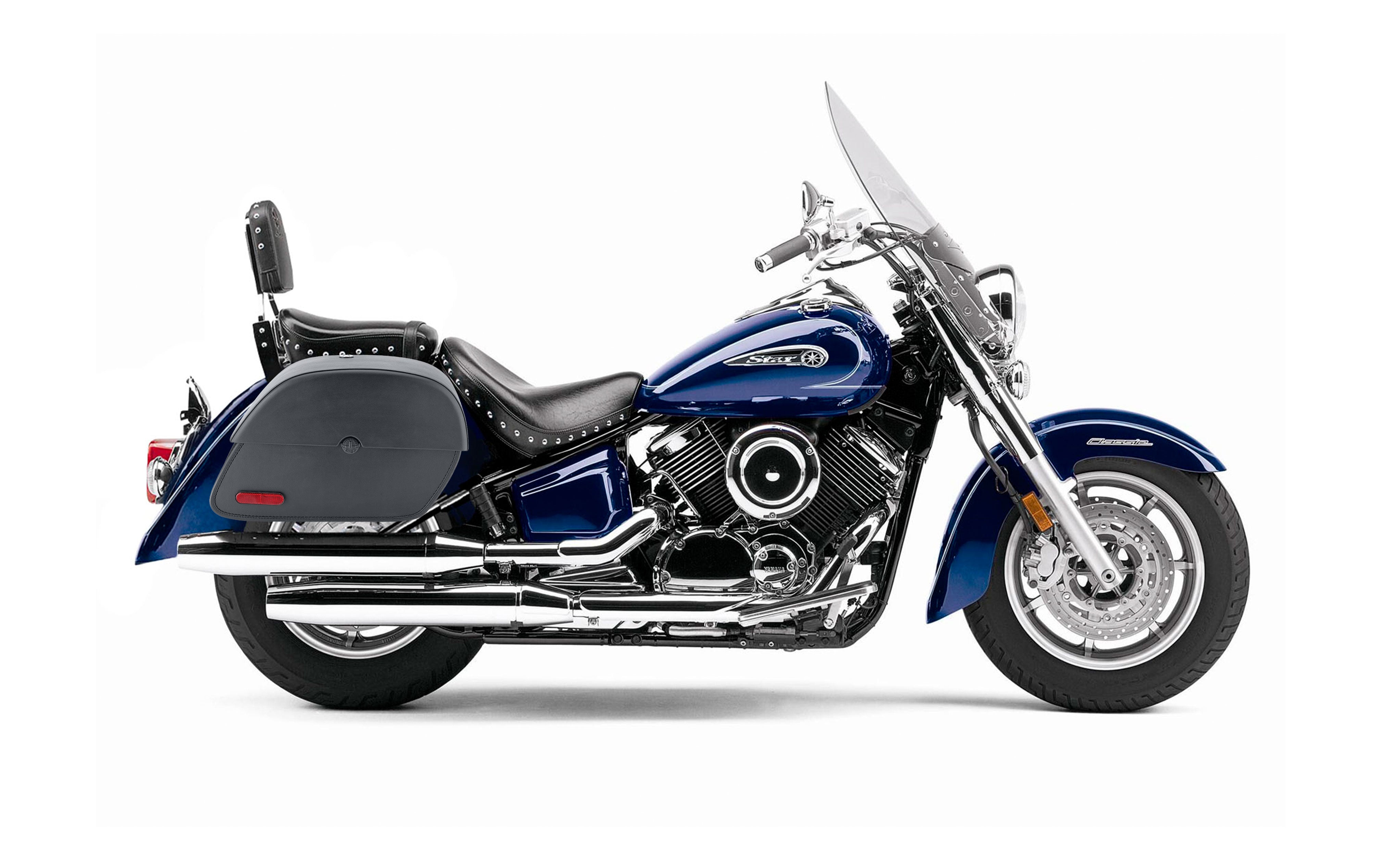 28L - Panzer Medium Yamaha Silverado Motorcycle Saddlebags Bag on Bike @expand